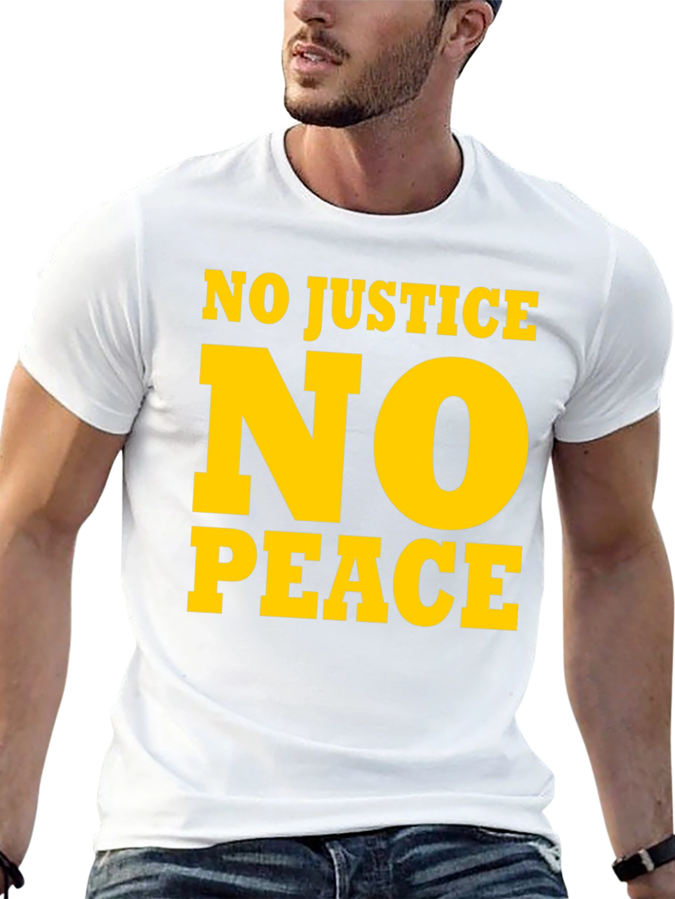No Justice No Peace Graphic Tee - Black
