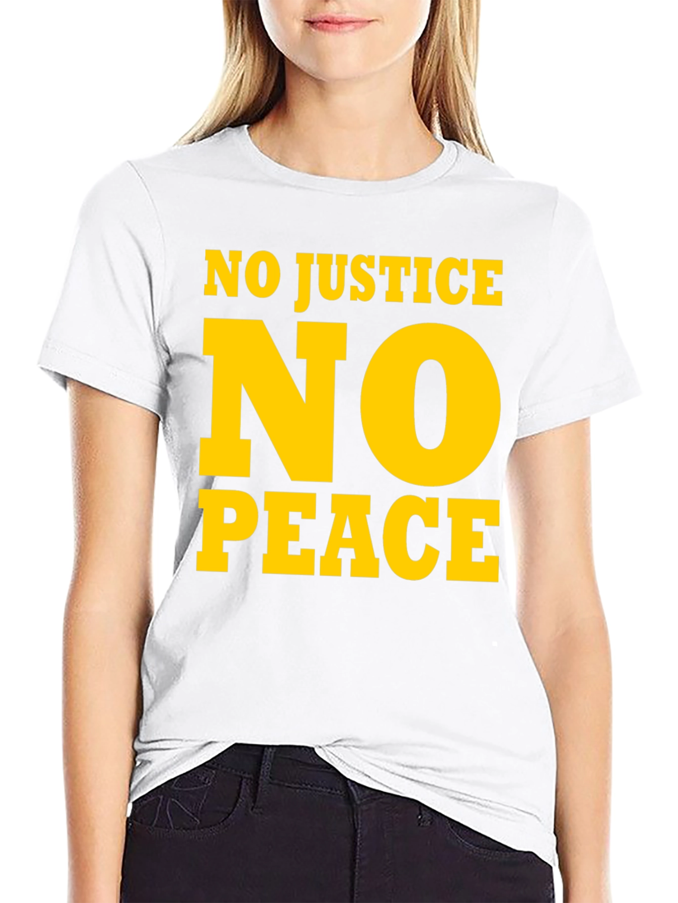 No Justice No Peace Graphic Tee - Black