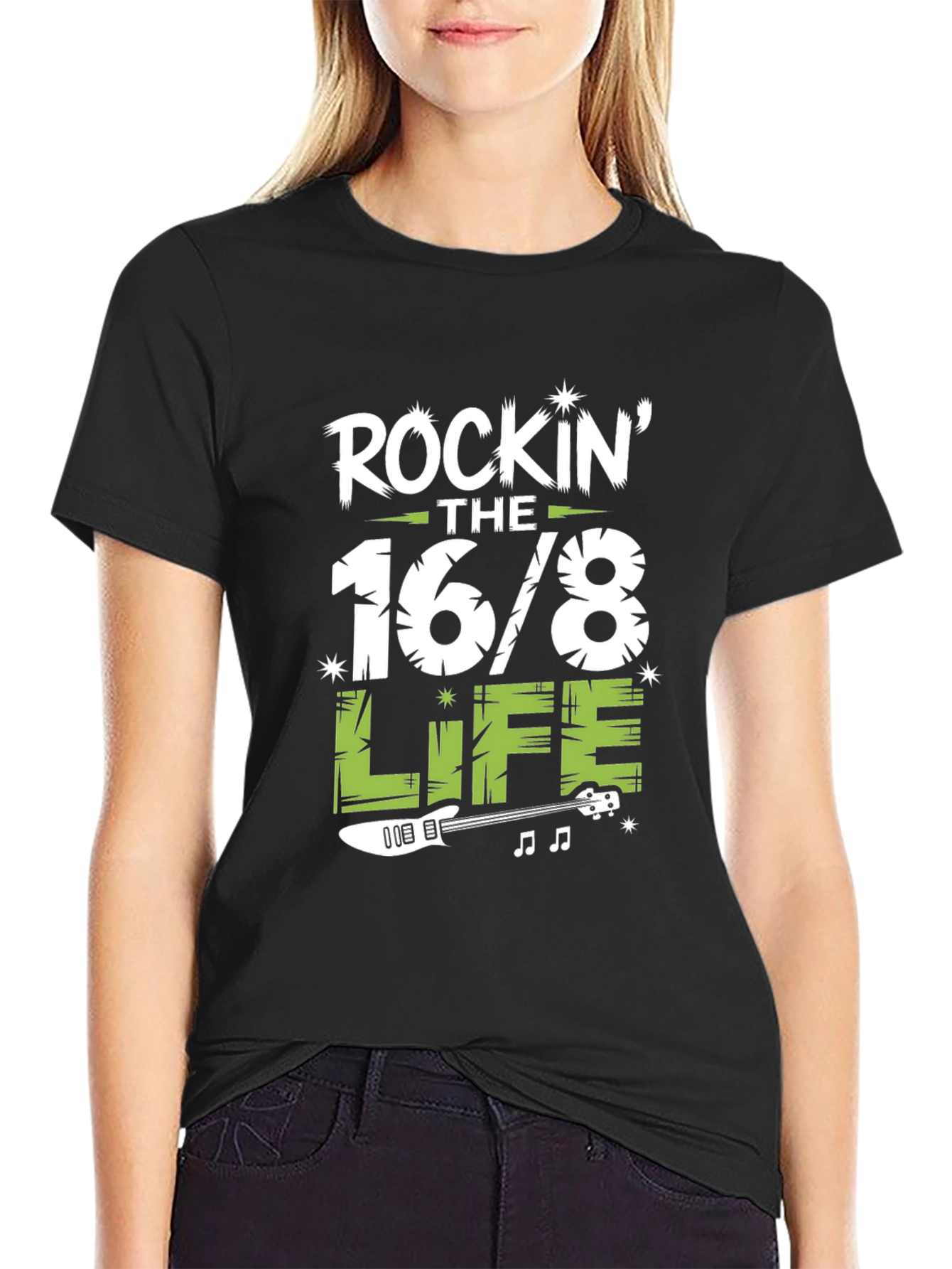Rockin the 16/8 Life T-Shirt - Guitar Design