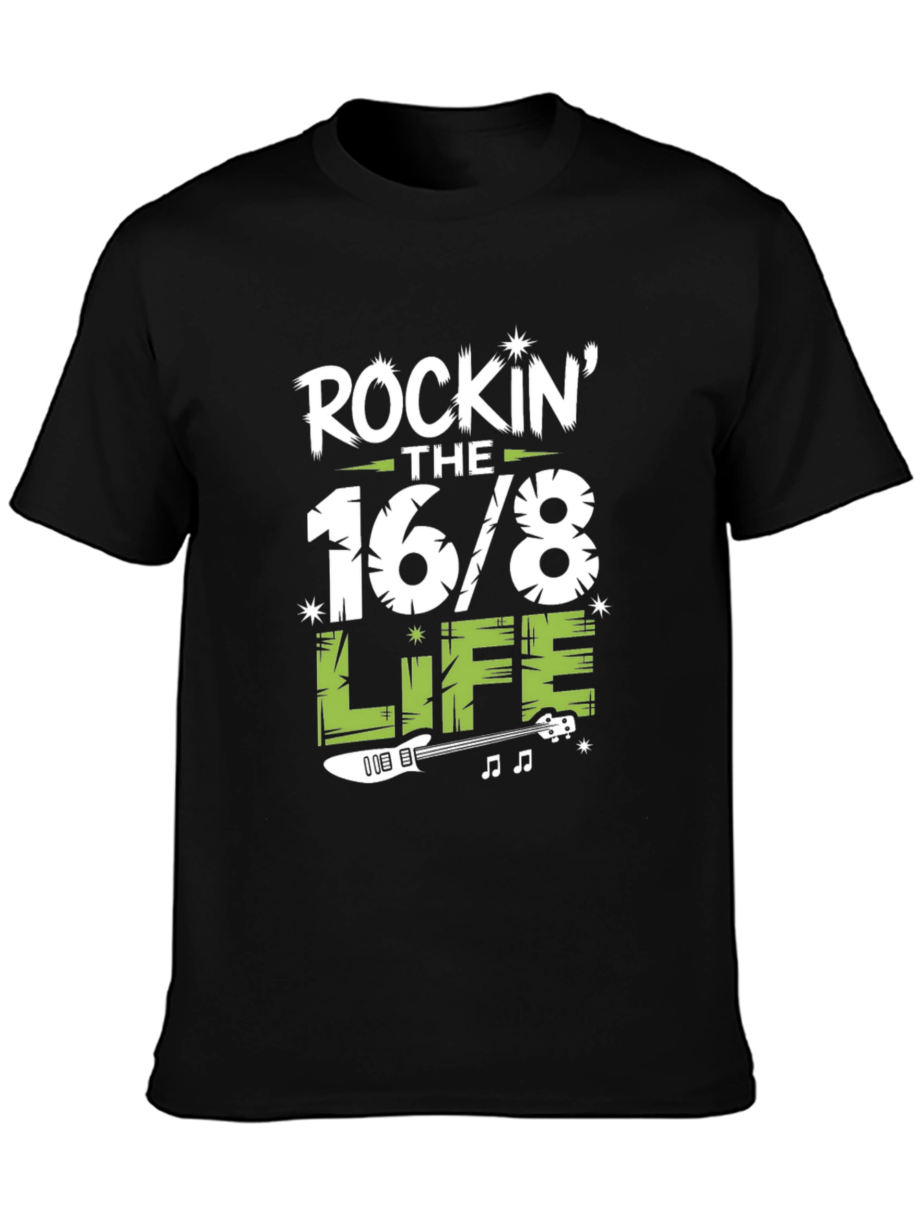 Rockin the 16/8 Life T-Shirt - Guitar Design