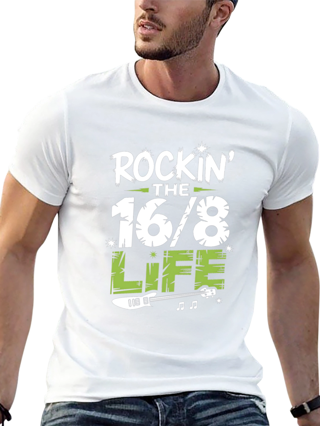 Rockin the 16/8 Life T-Shirt - Guitar Design