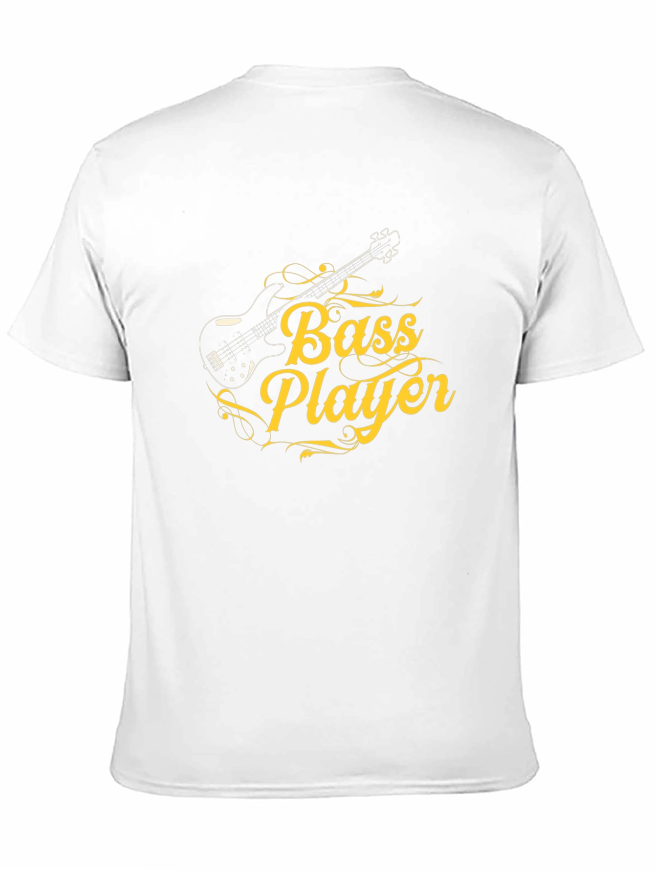 Bass Player Graphic Tee - Black Cotton T-Shirt