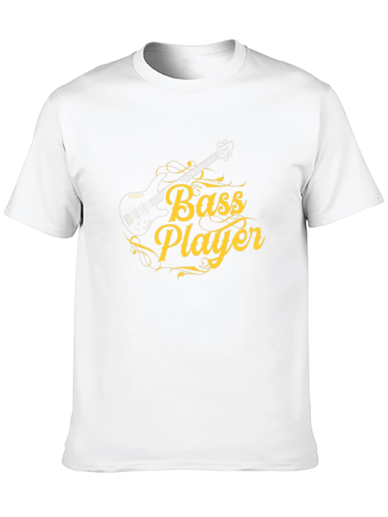 Bass Player Graphic Tee - Black Cotton T-Shirt