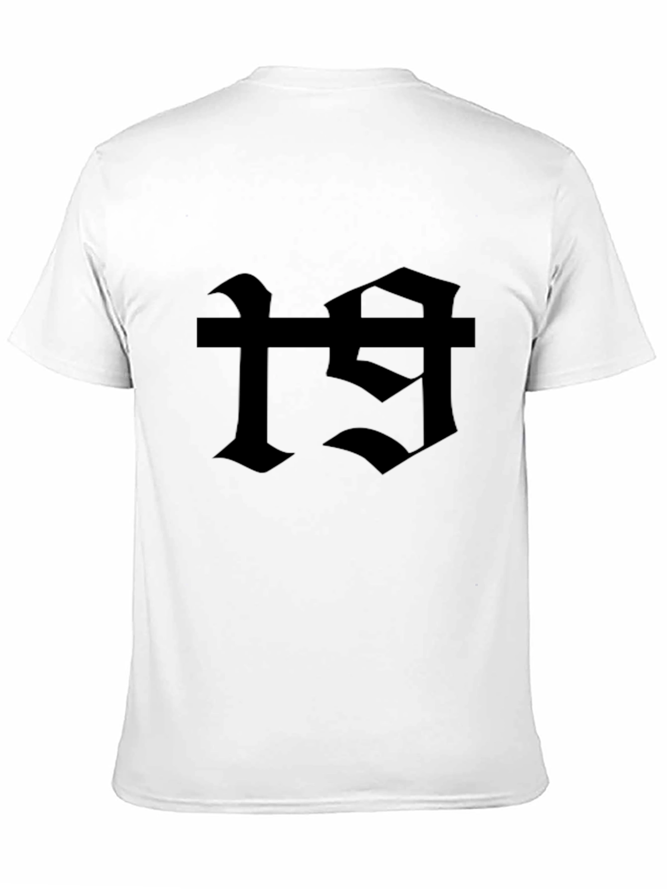 Gothic Number 19 Graphic Black T-Shirt