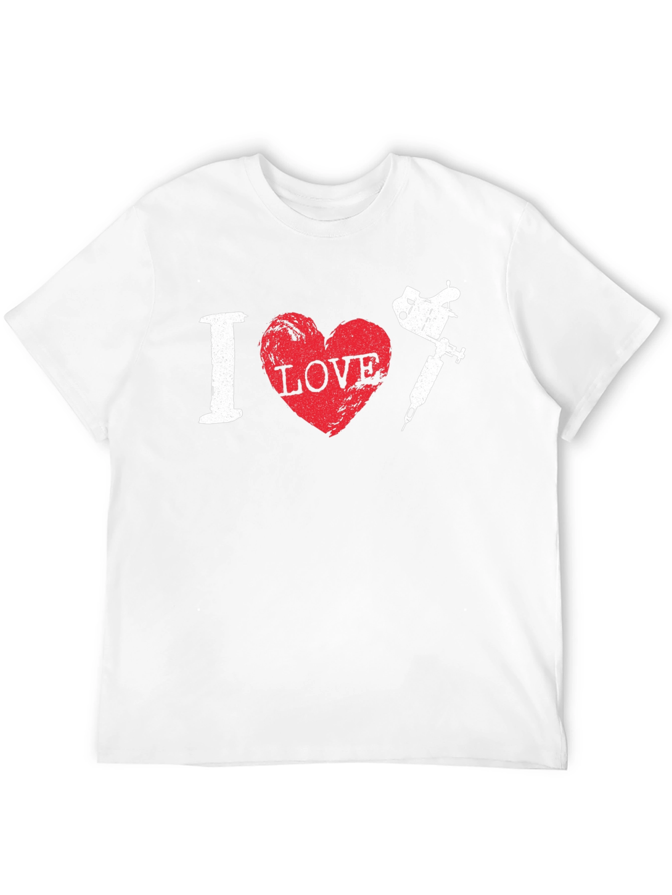 I Love Tattoo Machine Black T-Shirt