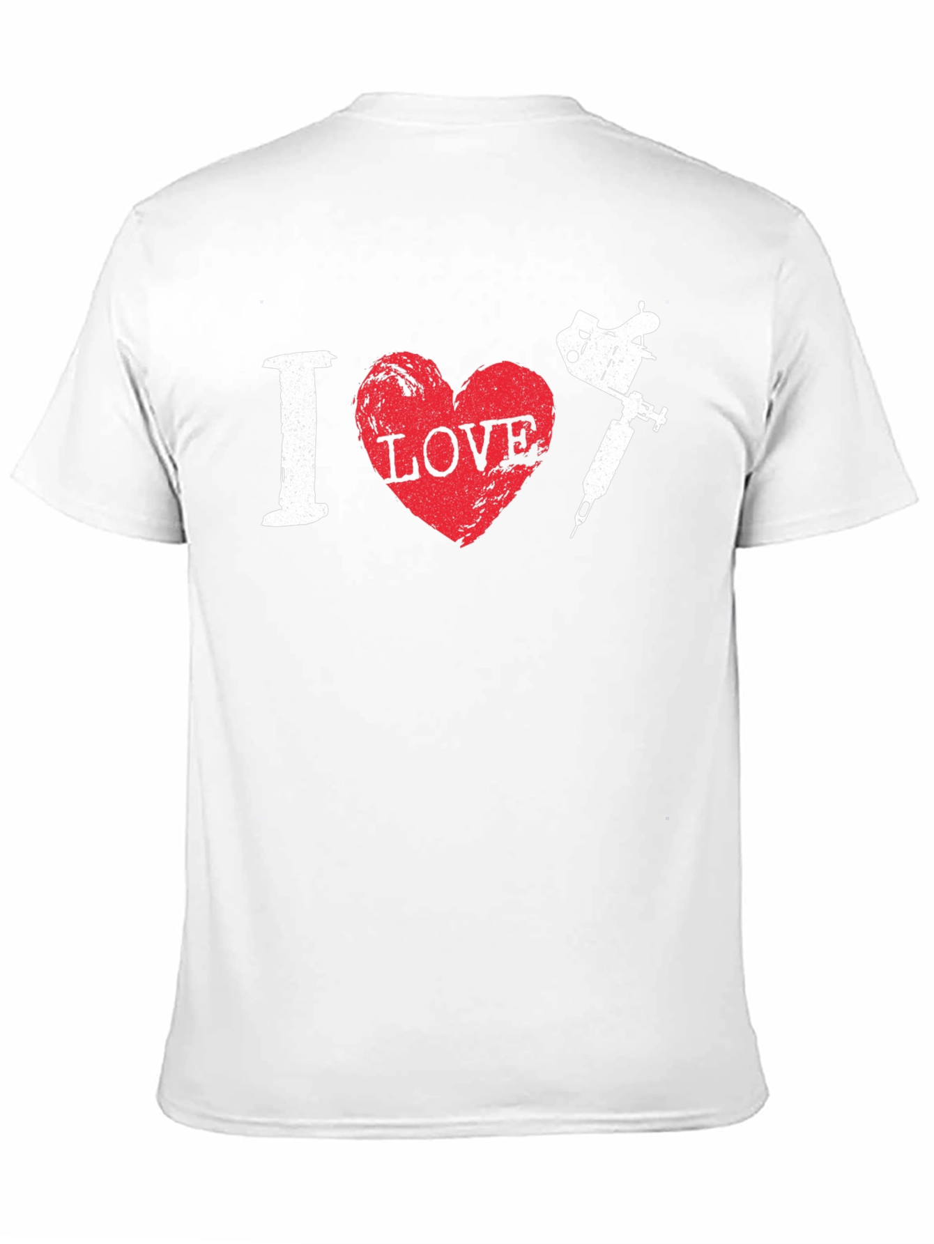 I Love Tattoo Machine Black T-Shirt