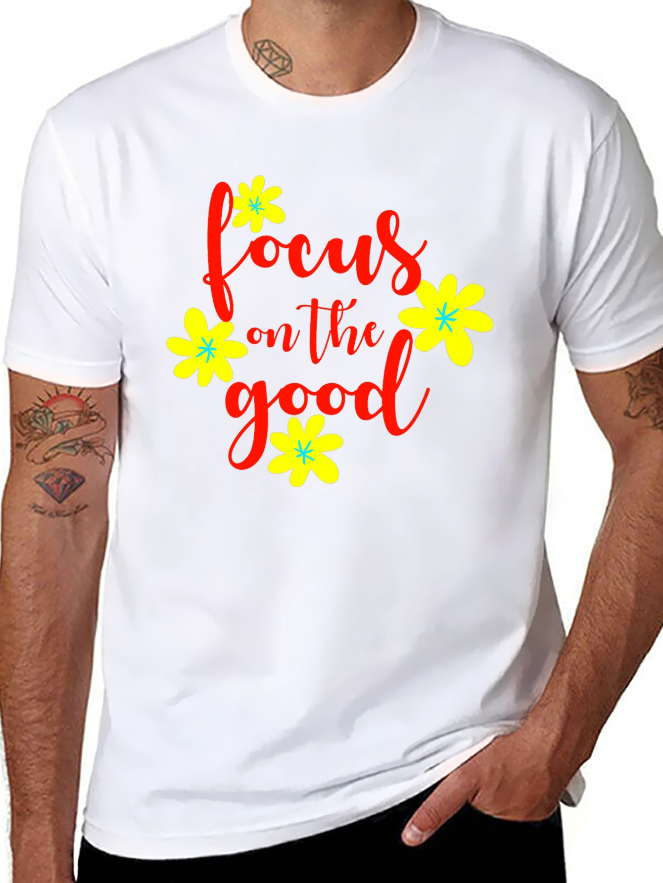 Focus on the Good Black Graphic Tee Shirt
