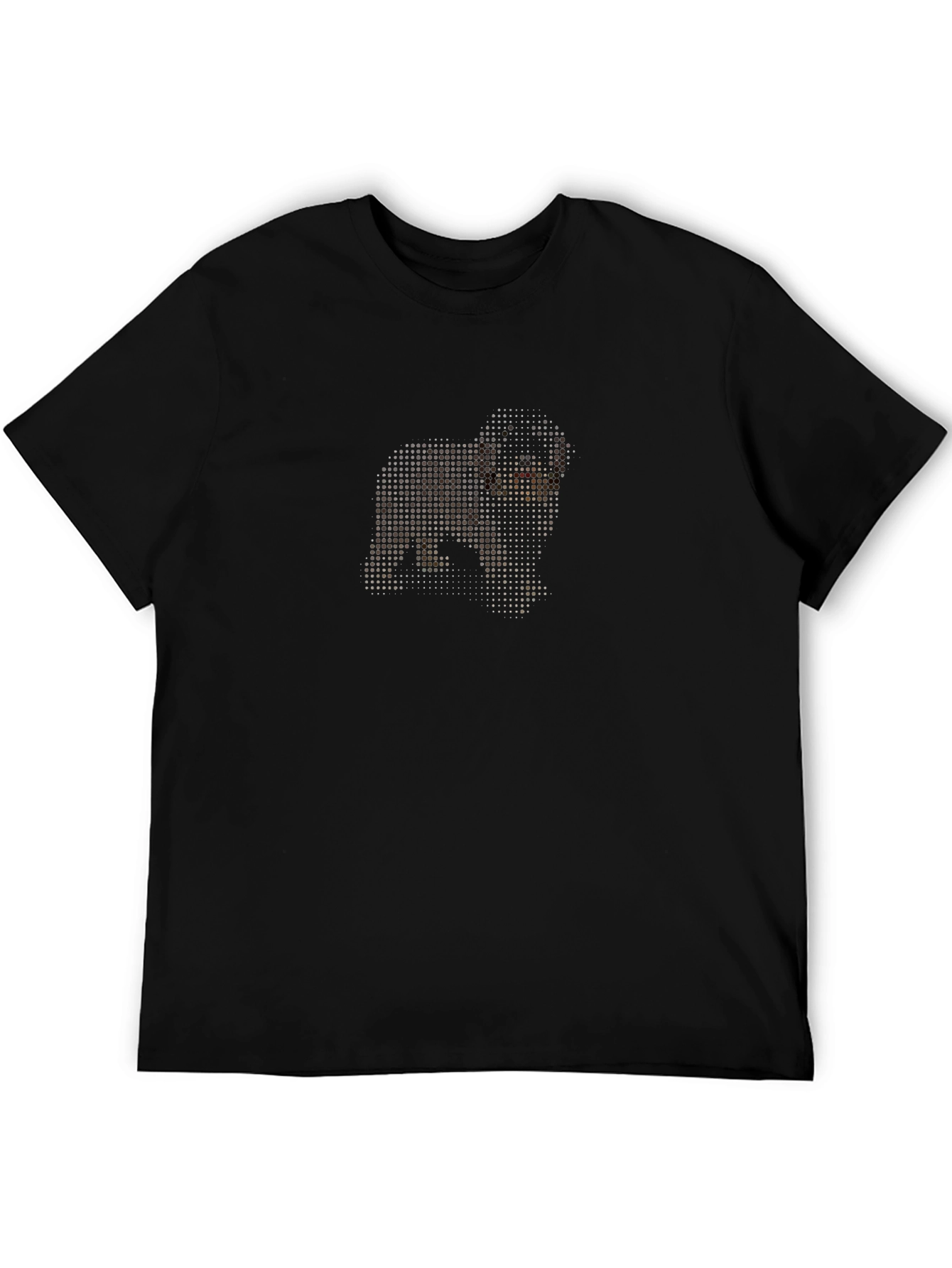 Dotted Dog Graphic Black T-Shirt