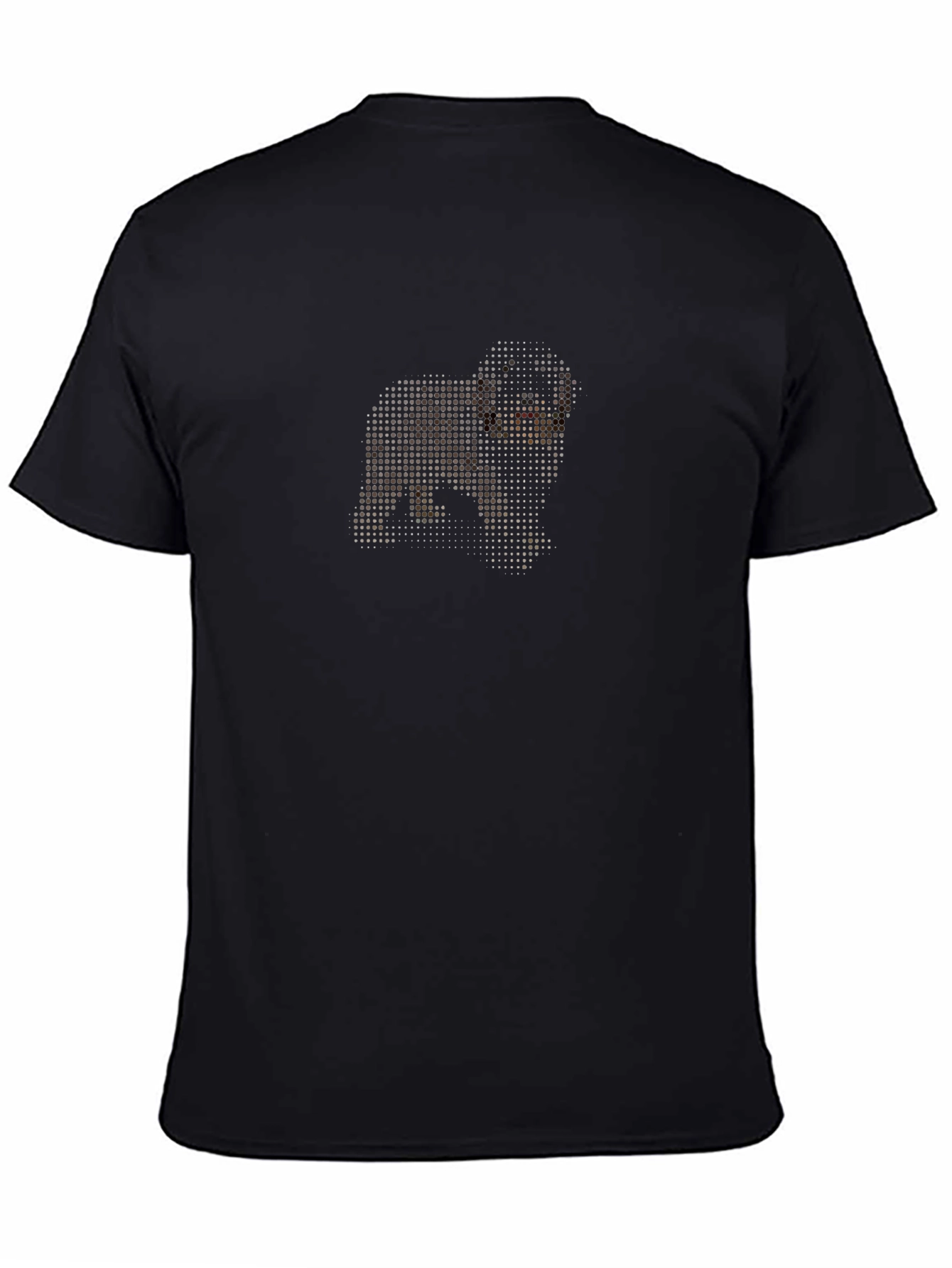 Dotted Dog Graphic Black T-Shirt
