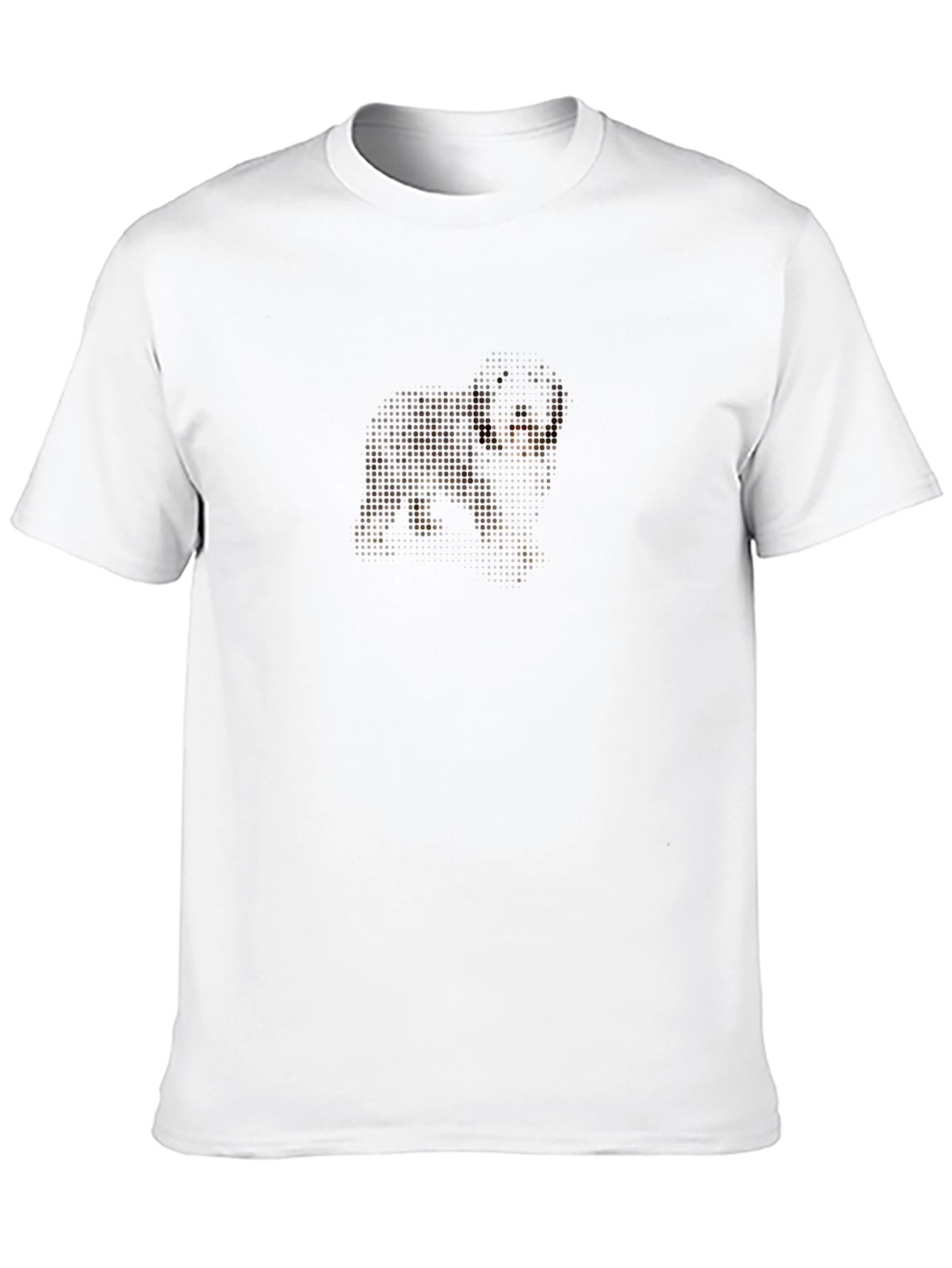 Dotted Dog Graphic Black T-Shirt