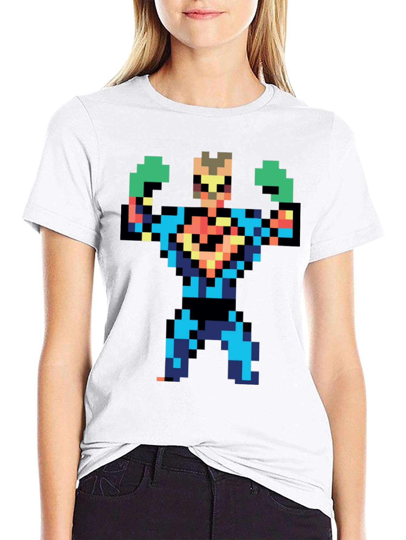 Pixel Art Hero T-Shirt - Retro Gaming Style