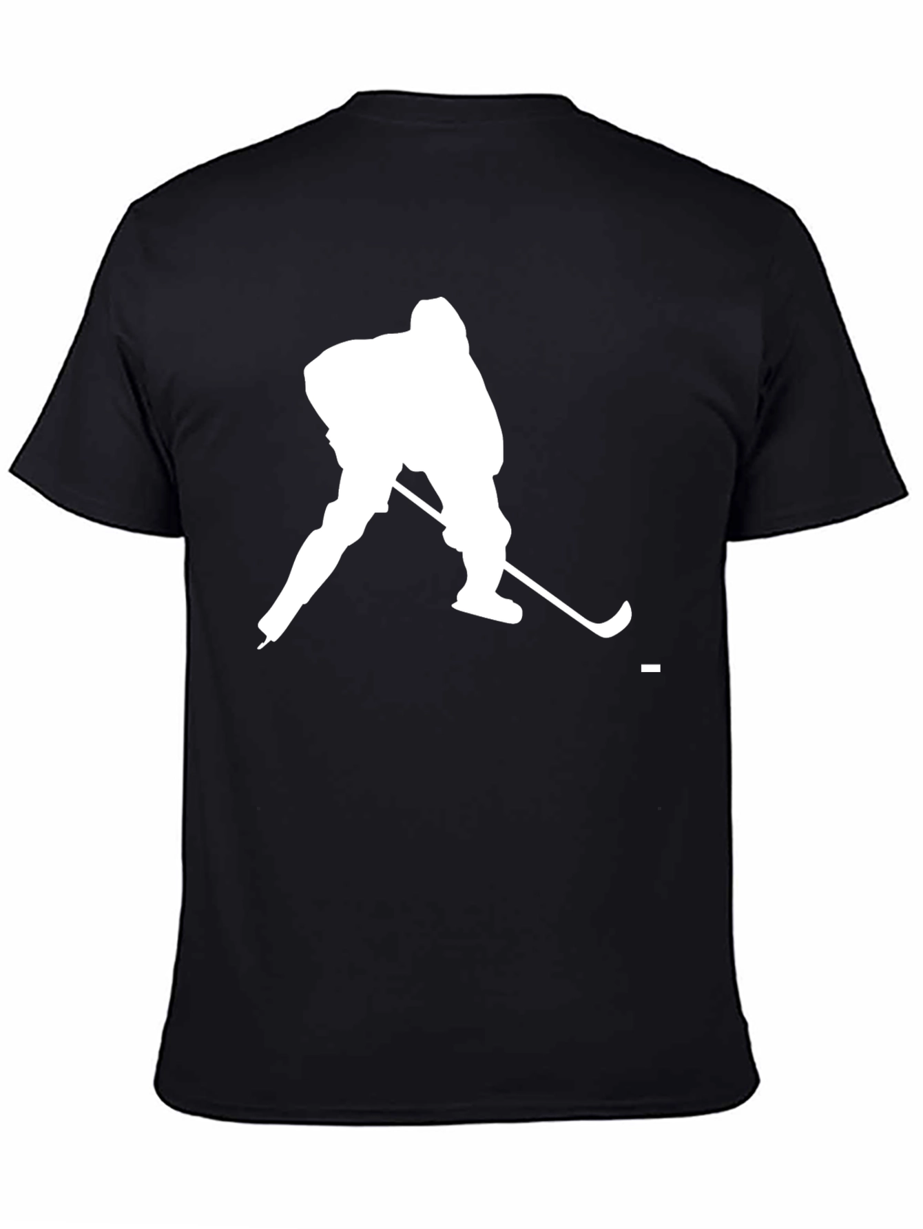Hockey Player Graphic T-Shirt - Black
