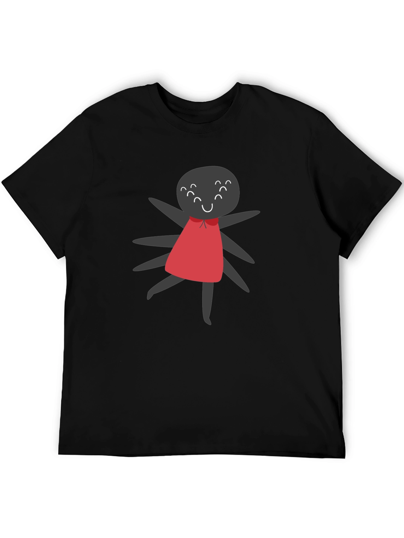 Cute Spider Graphic Tee - Unisex Black T-Shirt