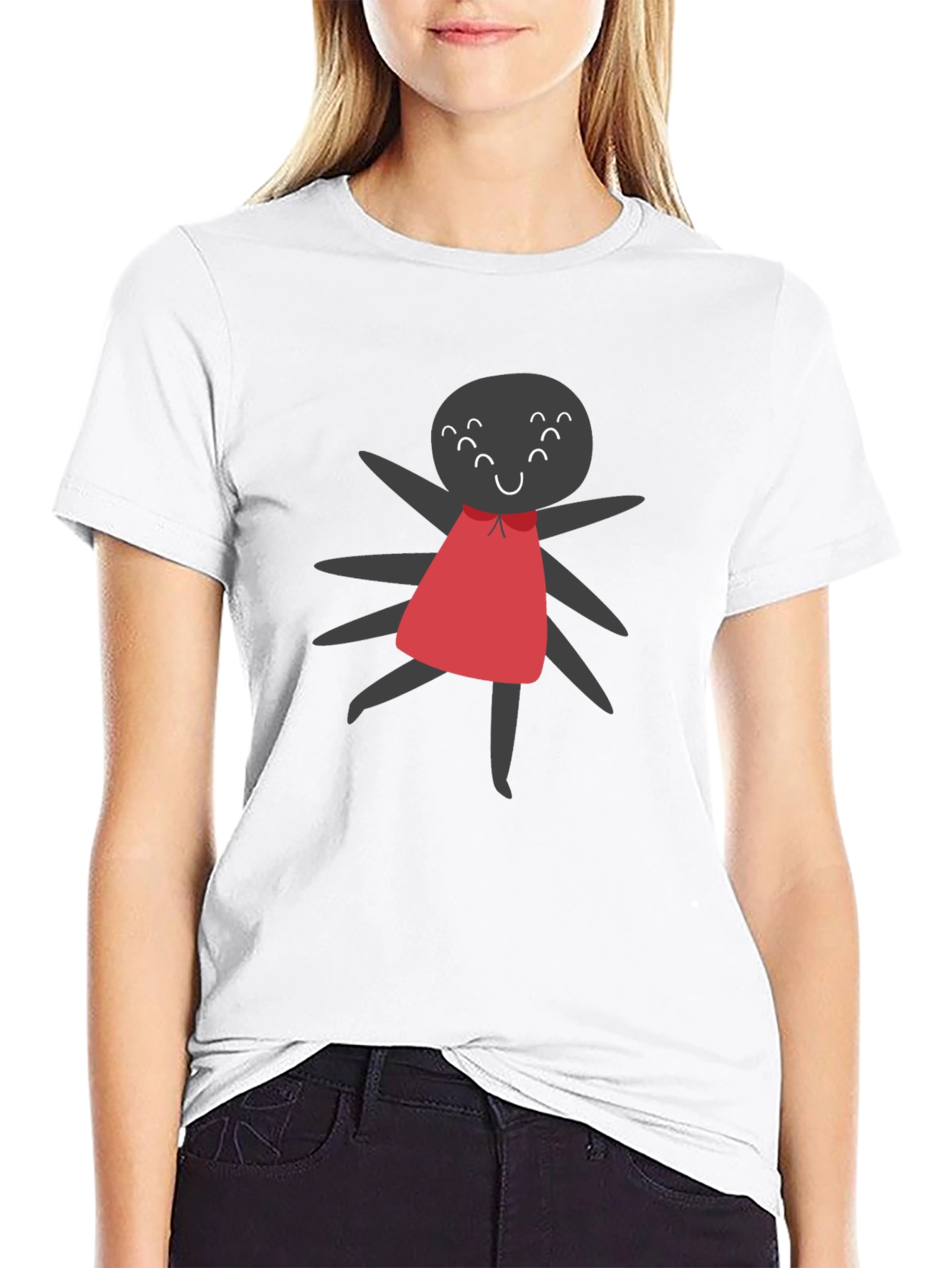 Cute Spider Graphic Tee - Unisex Black T-Shirt