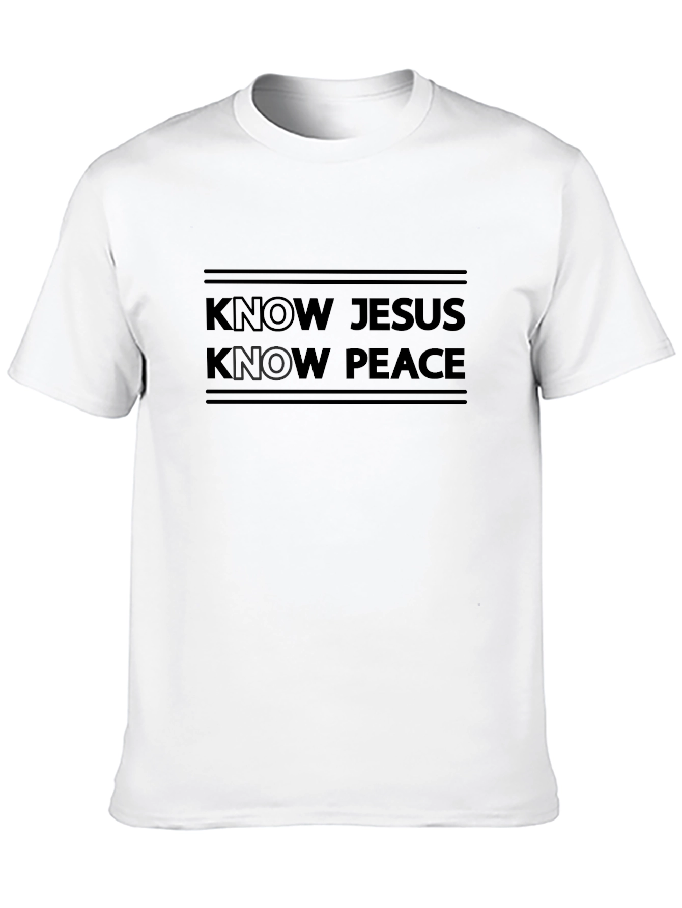 Know Jesus Know Peace Black Graphic Tee