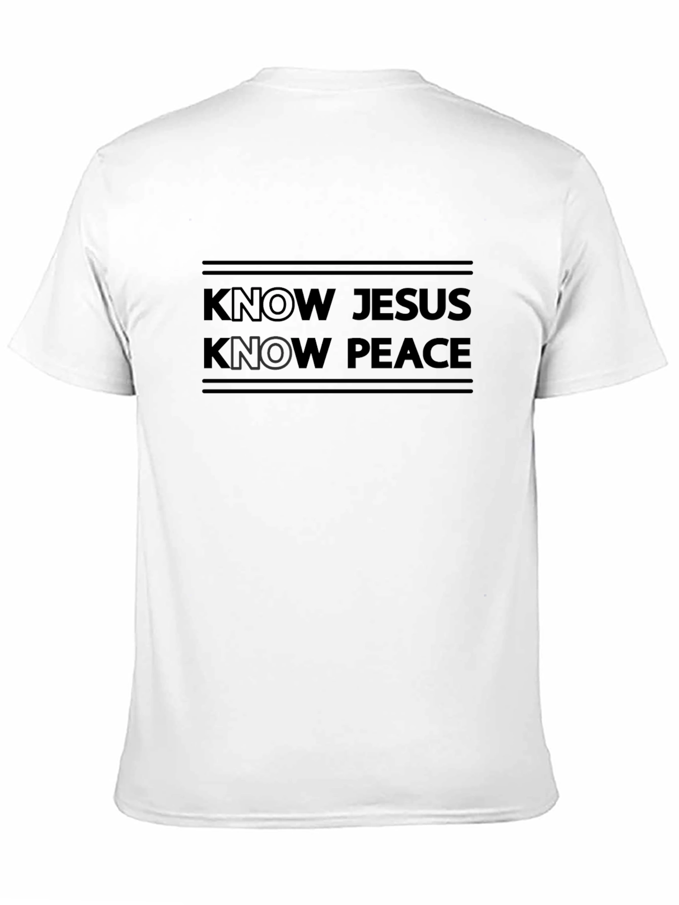 Know Jesus Know Peace Black Graphic Tee