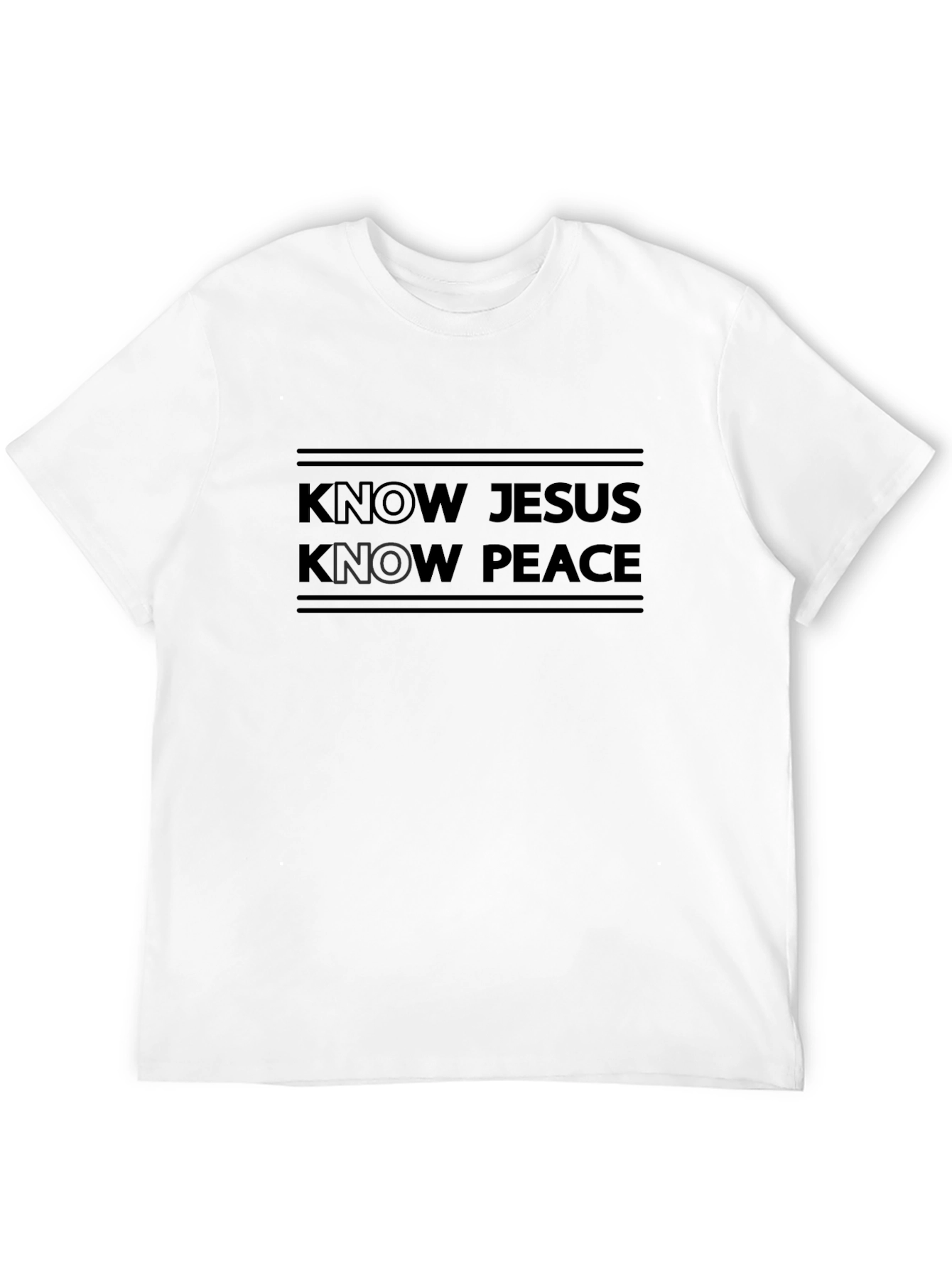 Know Jesus Know Peace Black Graphic Tee