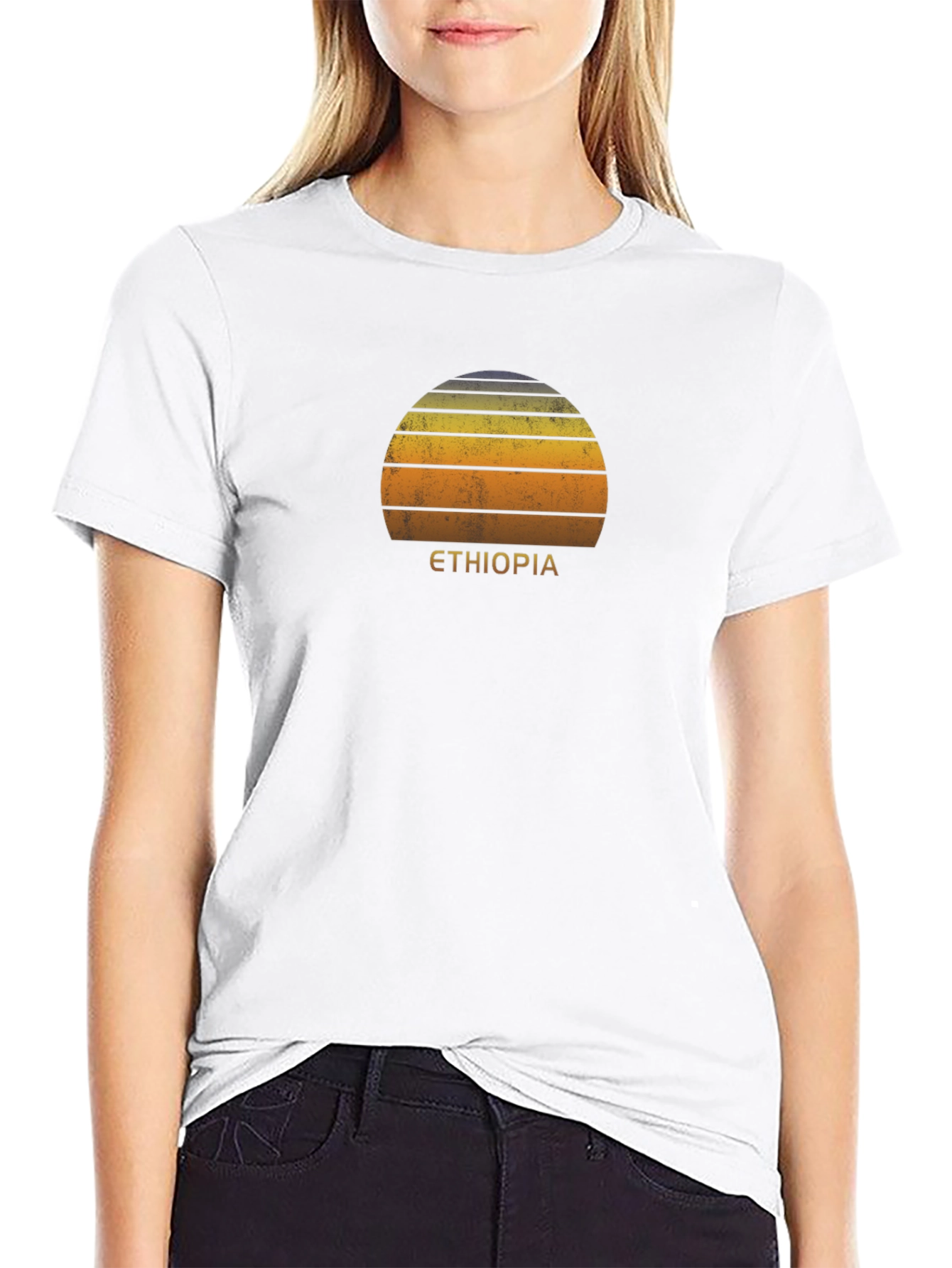 Ethiopia Retro Sunset T-Shirt - Unisex Graphic Tee