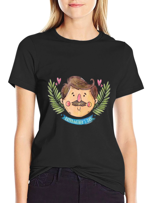 Happy Fathers Day Cartoon Graphic T-Shirt