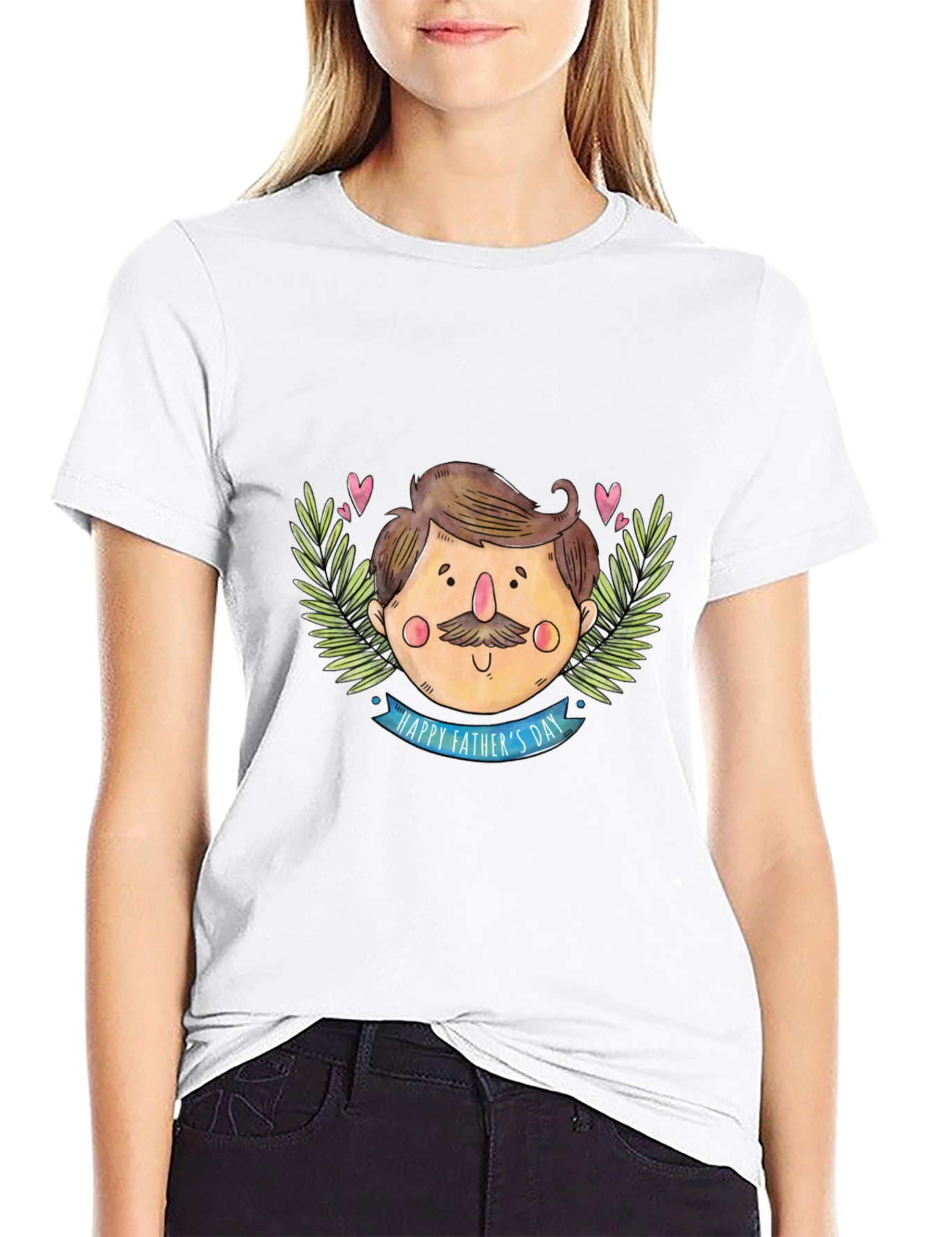 Happy Fathers Day Cartoon Graphic T-Shirt