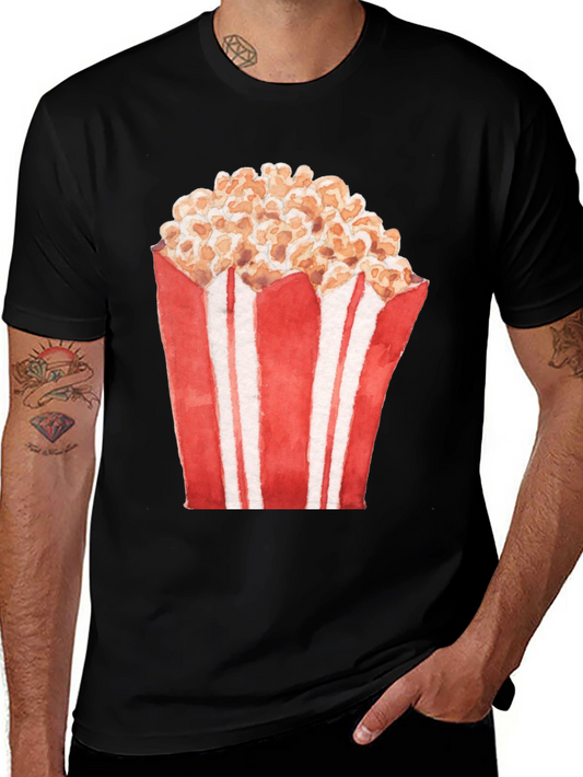 Popcorn Graphic Tee - Movie Night Shirt