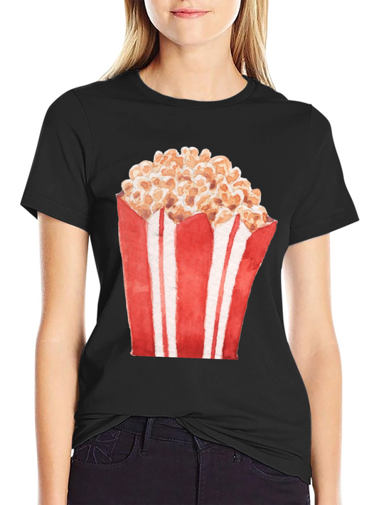 Popcorn Graphic Tee - Movie Night Shirt