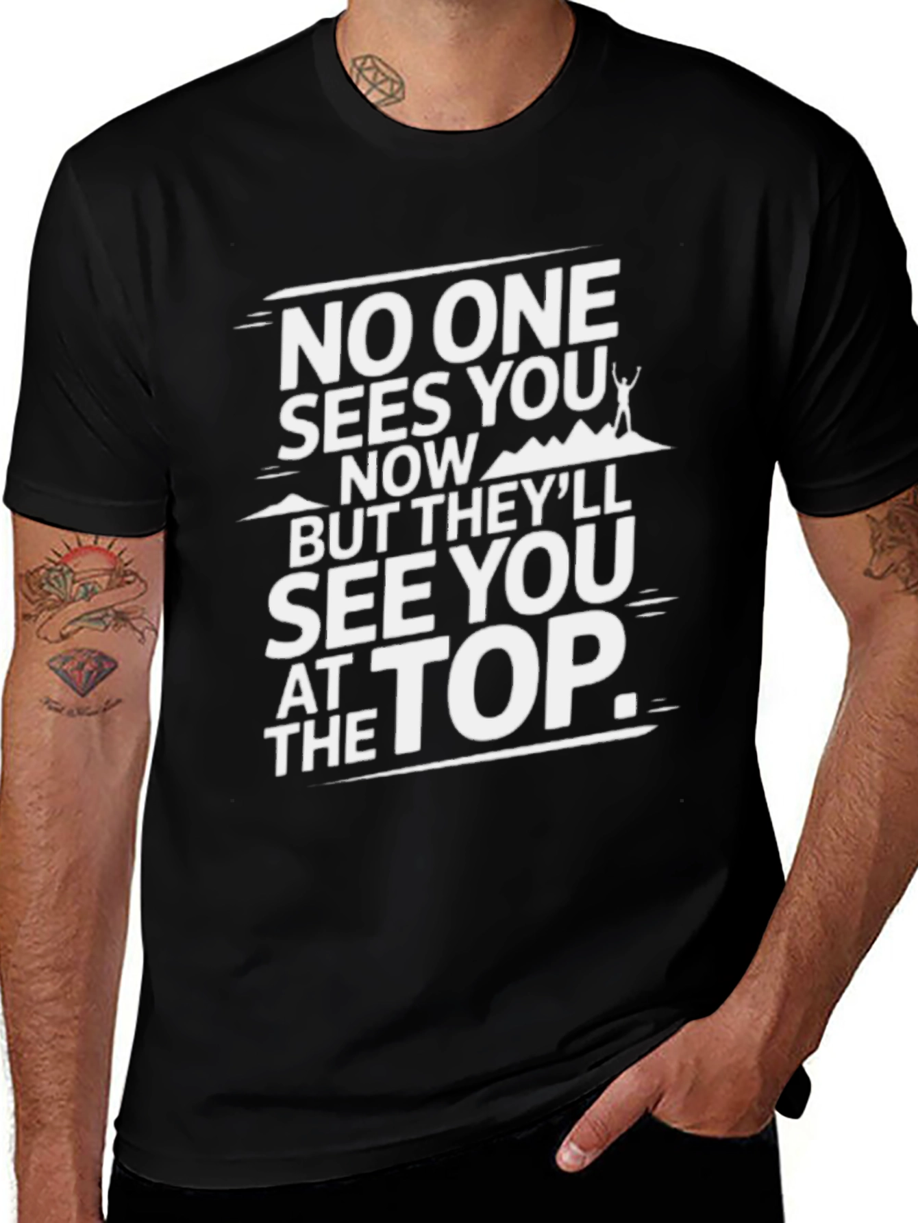 Inspirational Climb T-Shirt - Reach the Top
