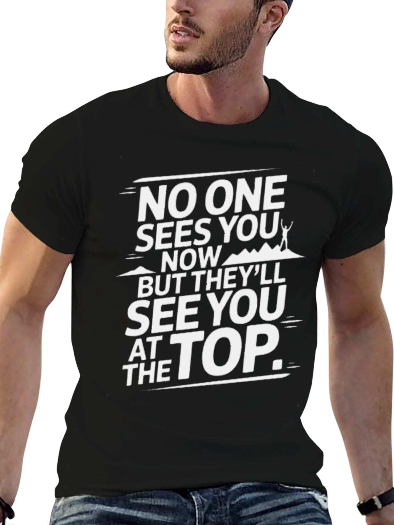 Inspirational Climb T-Shirt - Reach the Top