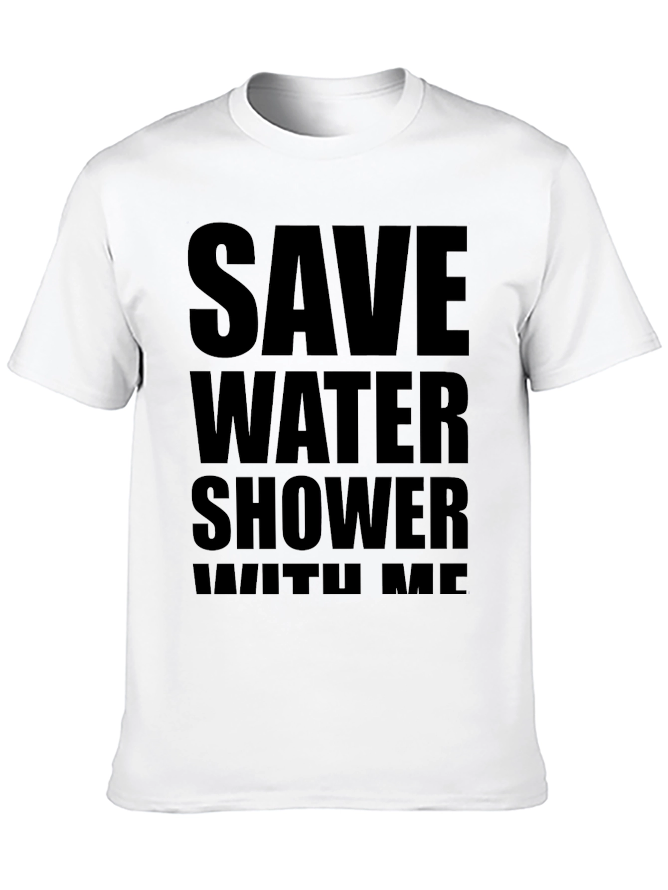 Save Water Shower With Me Black T-Shirt