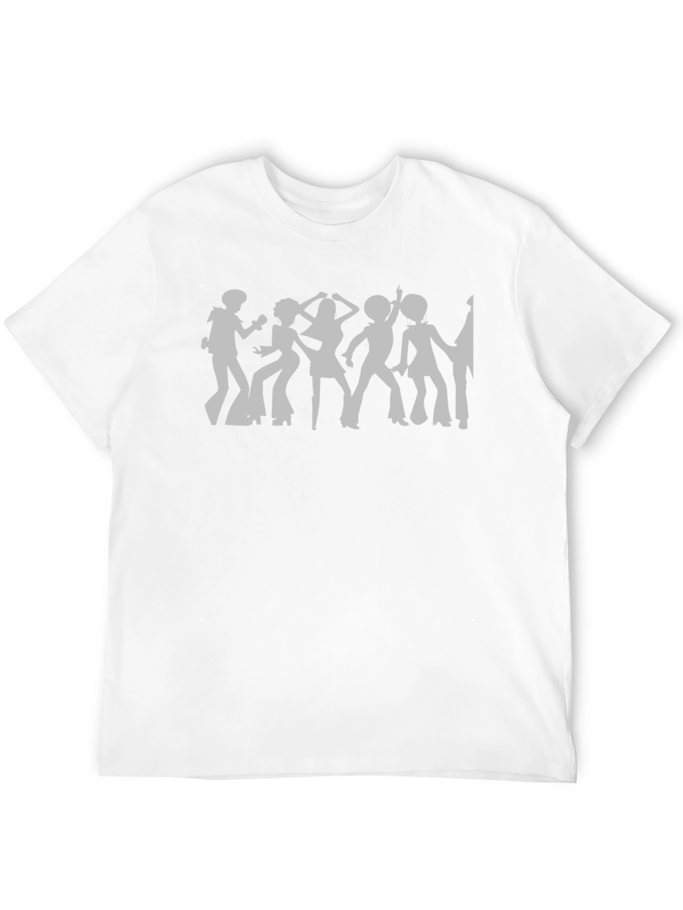 Retro Disco Dance Silhouette Black T-Shirt