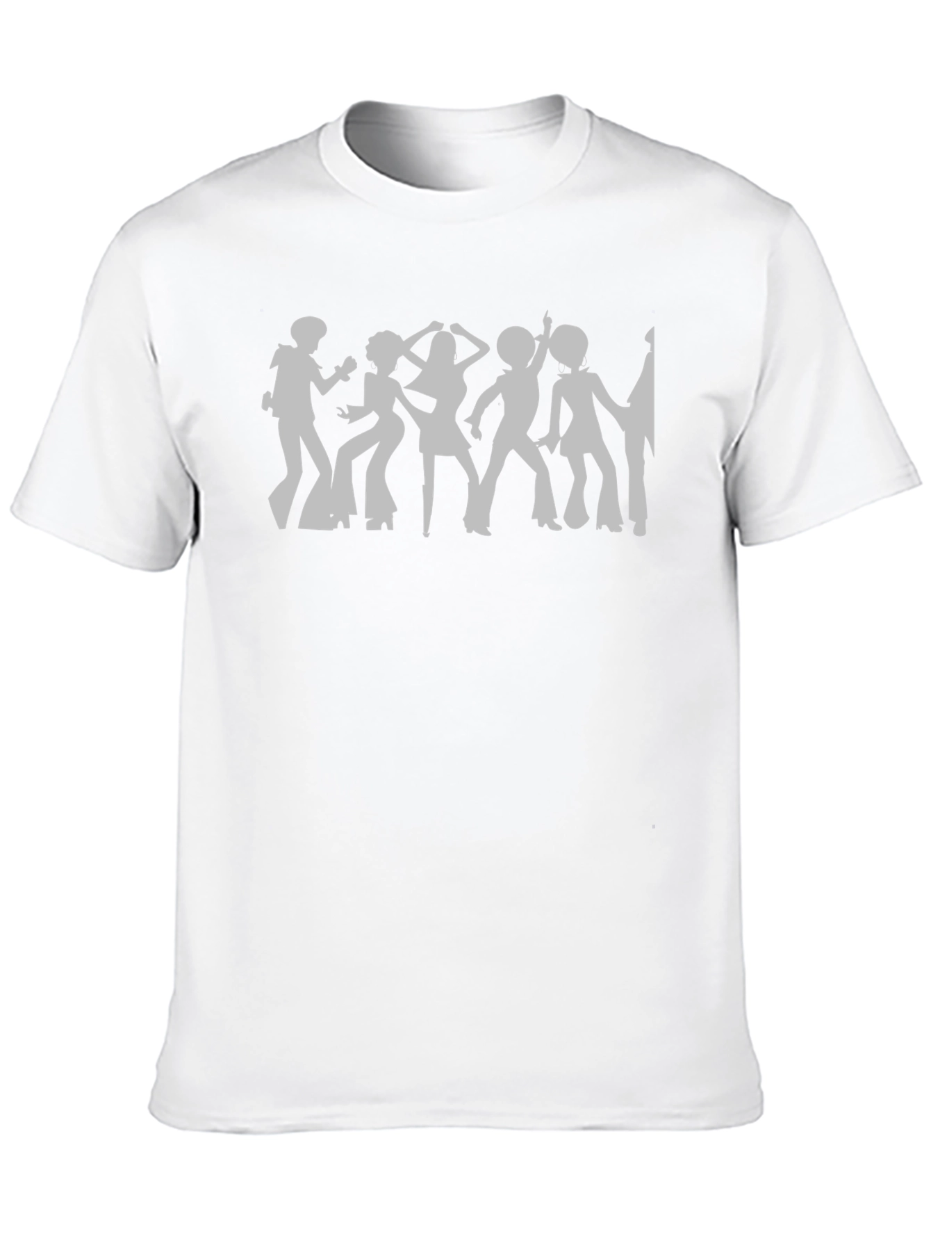 Retro Disco Dance Silhouette Black T-Shirt