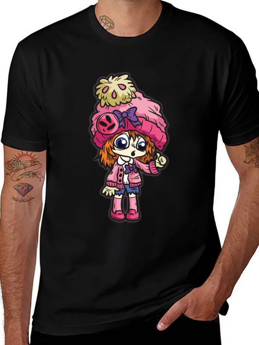 Anime Girl Graphic Black Tee