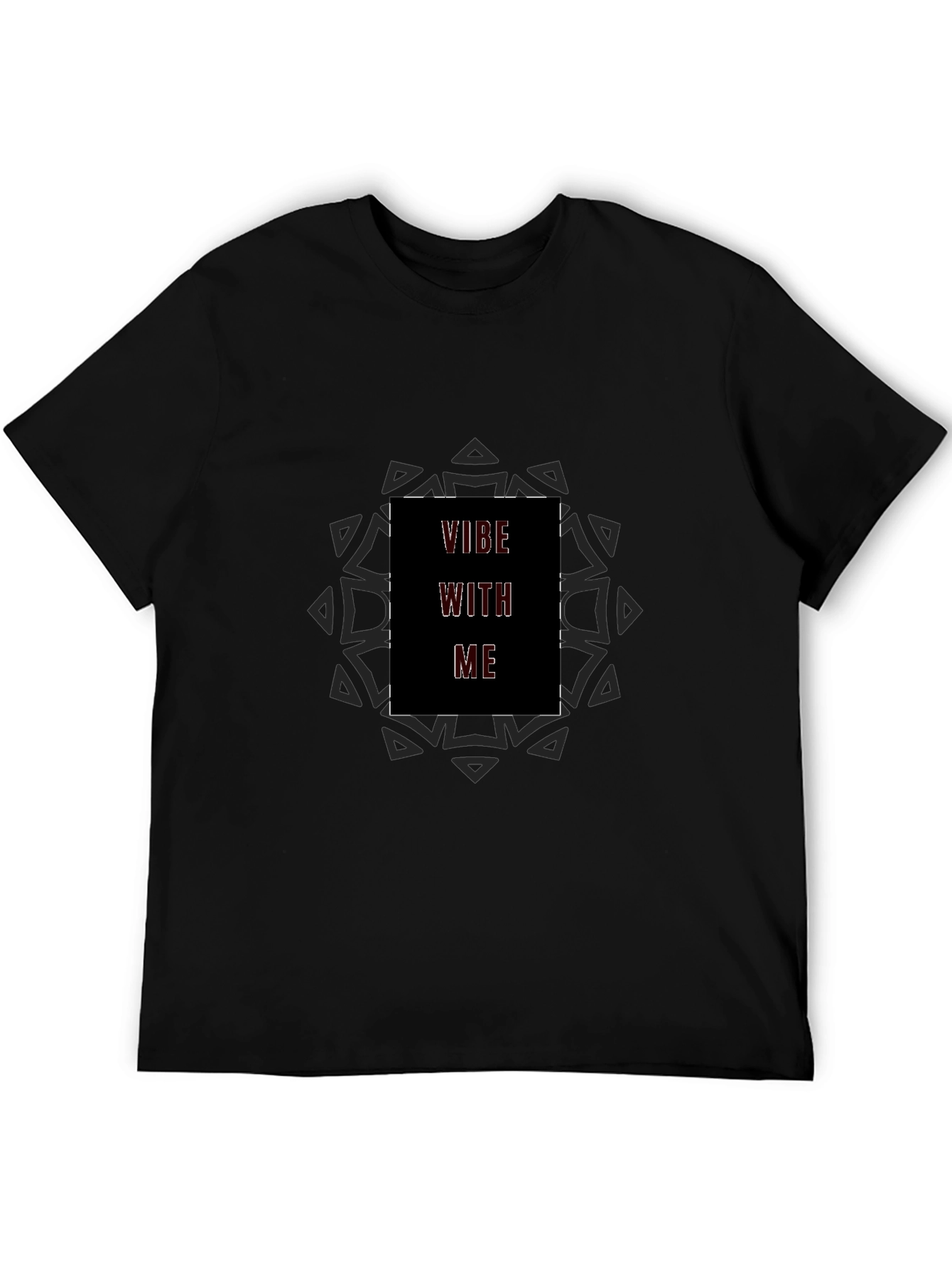 Vibe With Me Graphic Tee - Black Cotton Blend