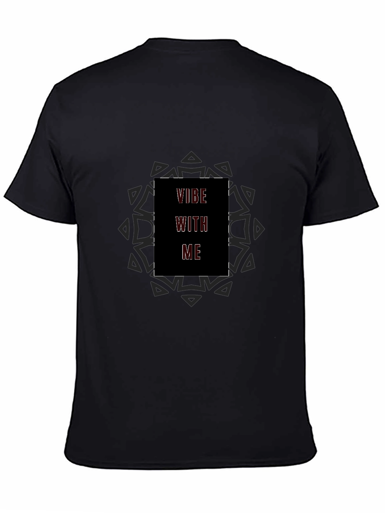 Vibe With Me Graphic Tee - Black Cotton Blend