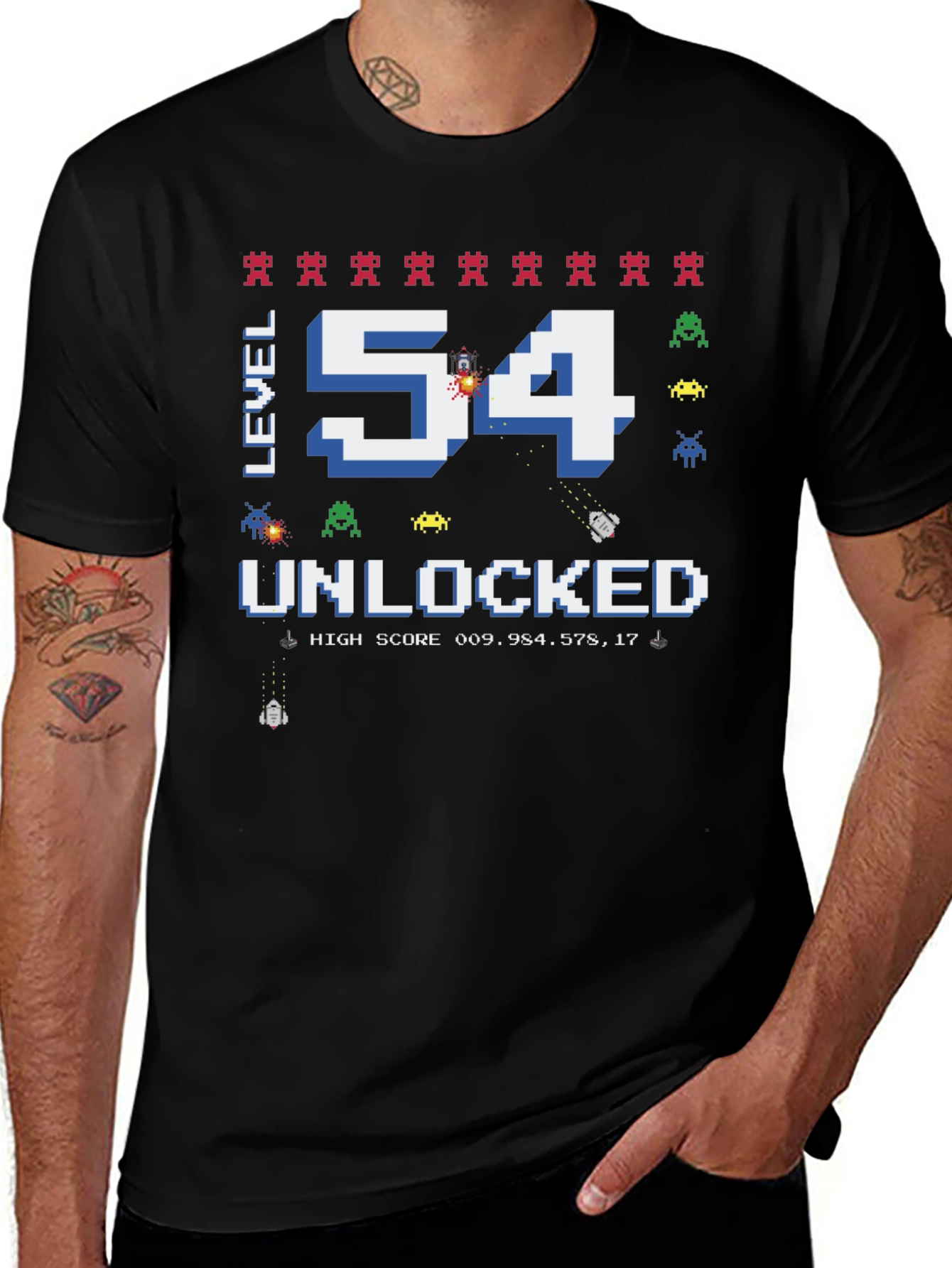 Level 54 Unlocked Gamer T-Shirt
