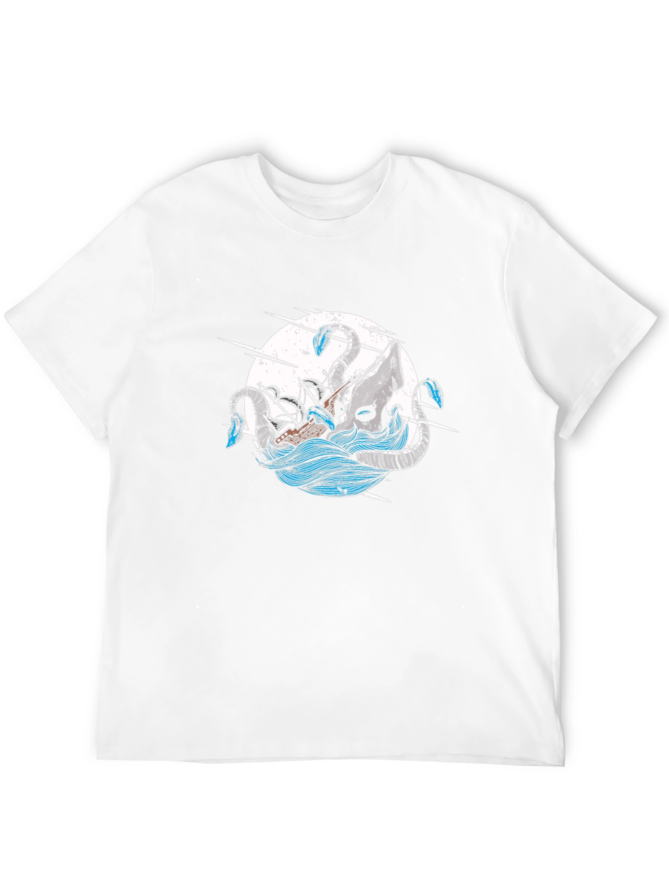 Kraken Attack Graphic Tee - Nautical Style