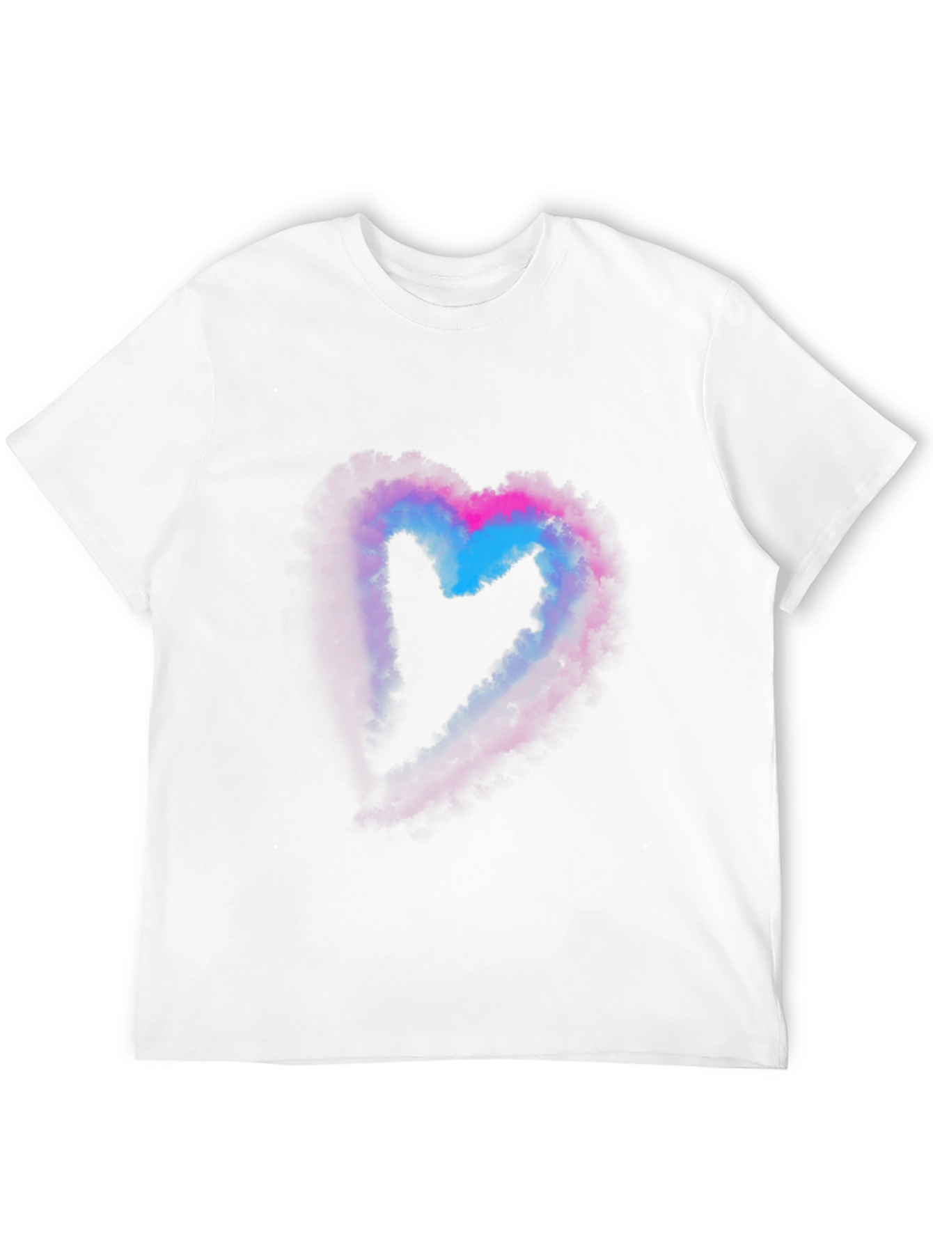 Heart Nebula Graphic Print Black T-Shirt
