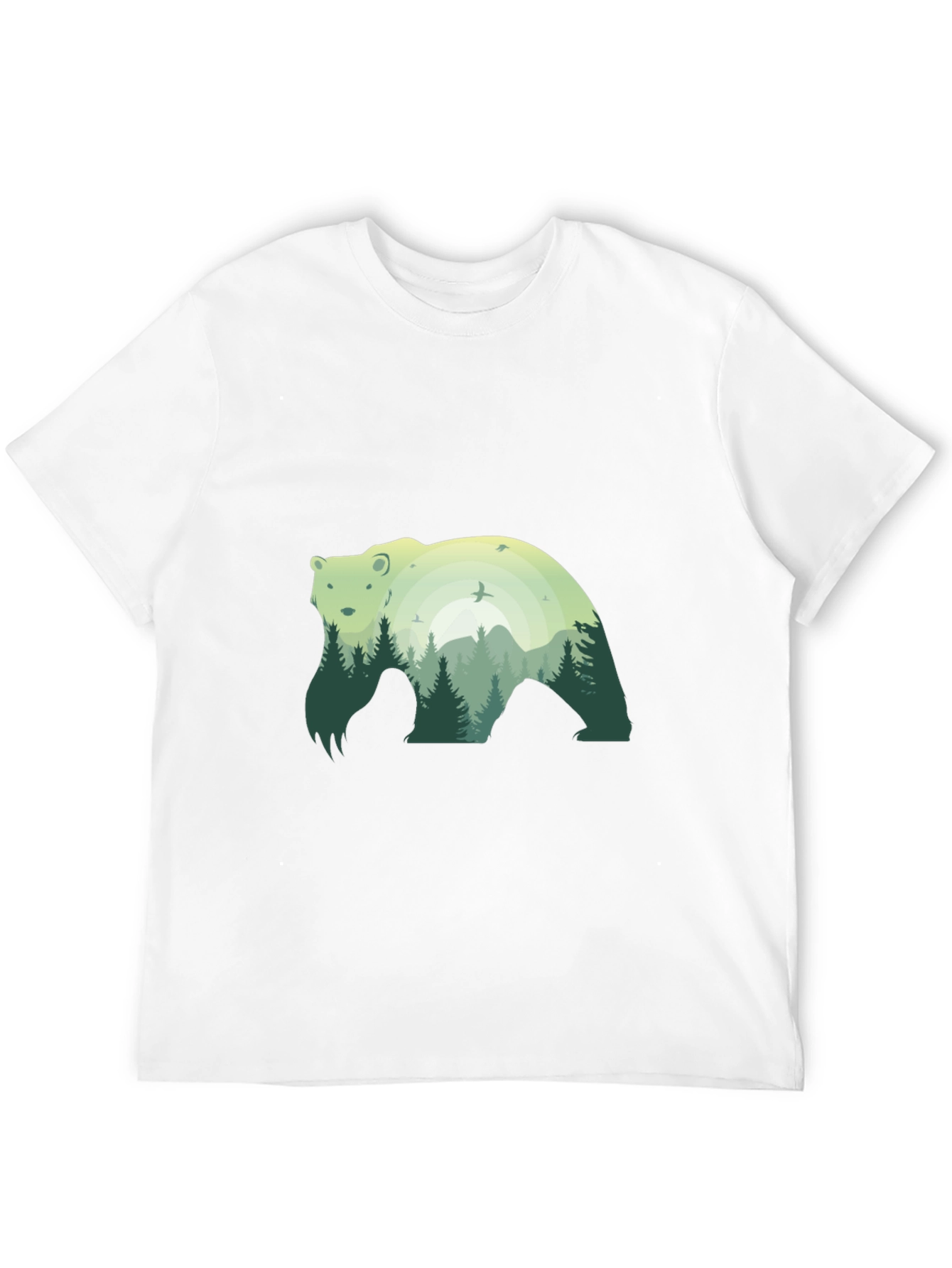 Nature Bear Graphic Tee - Stylish Black T-Shirt