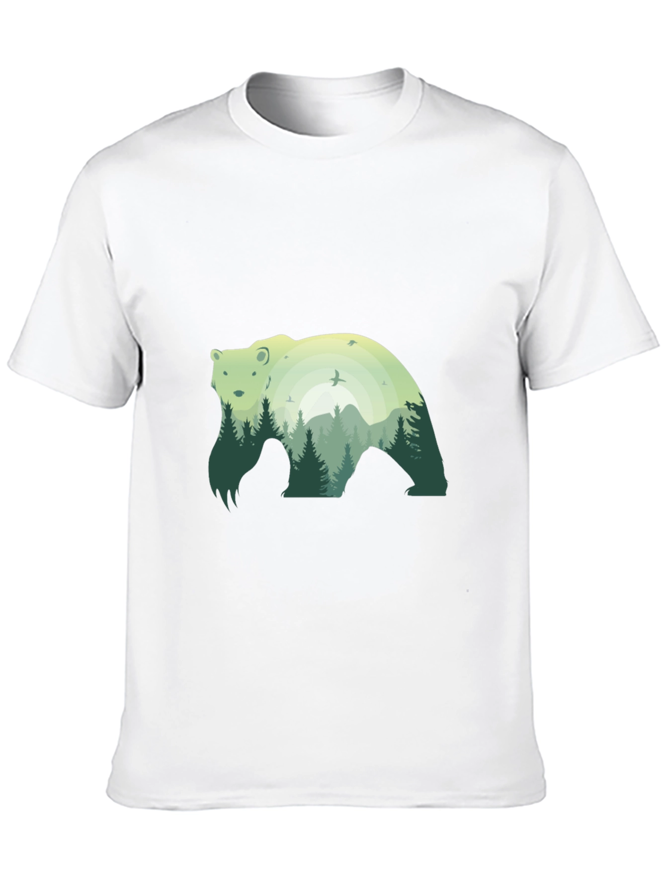 Nature Bear Graphic Tee - Stylish Black T-Shirt