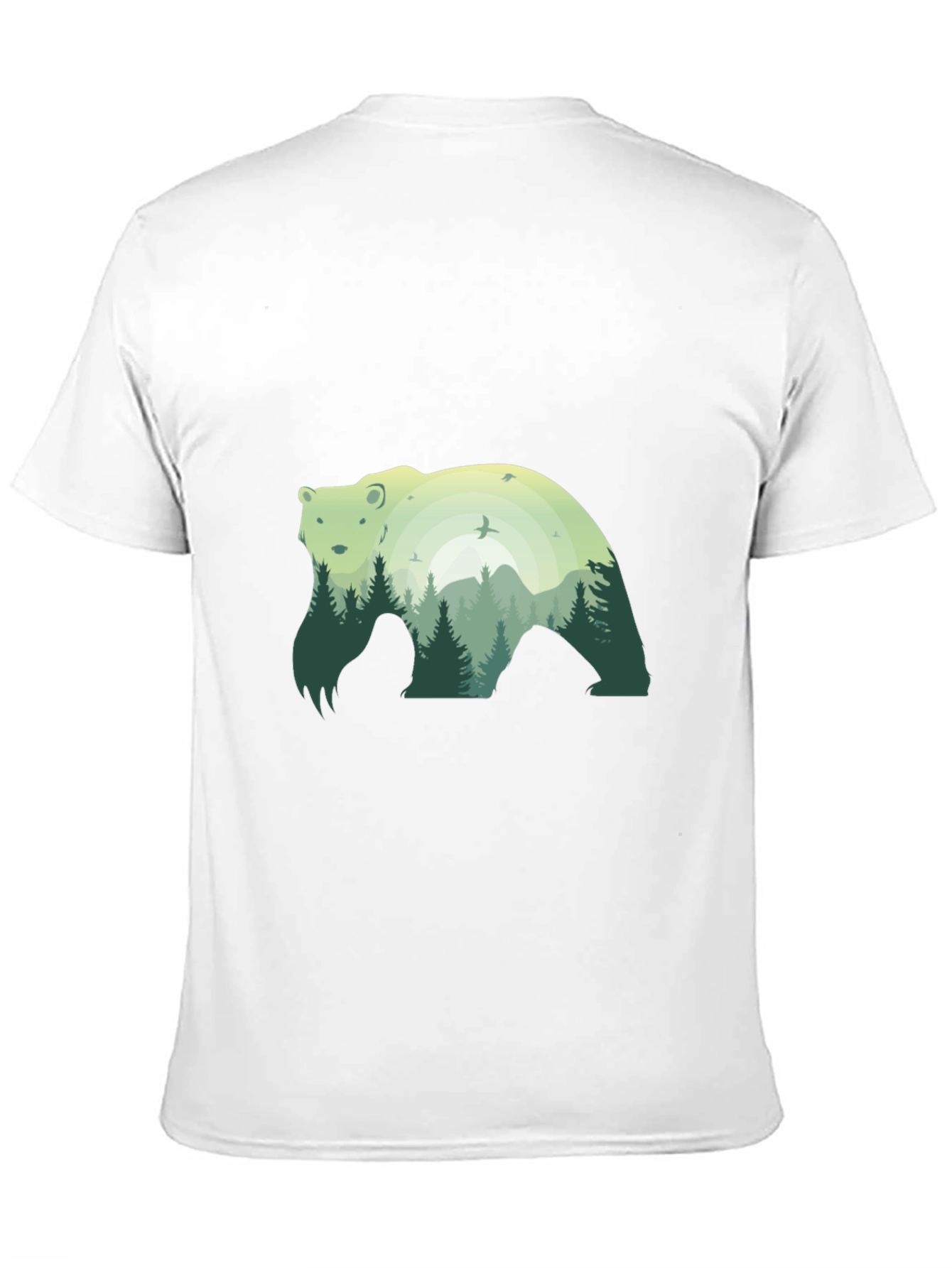 Nature Bear Graphic Tee - Stylish Black T-Shirt
