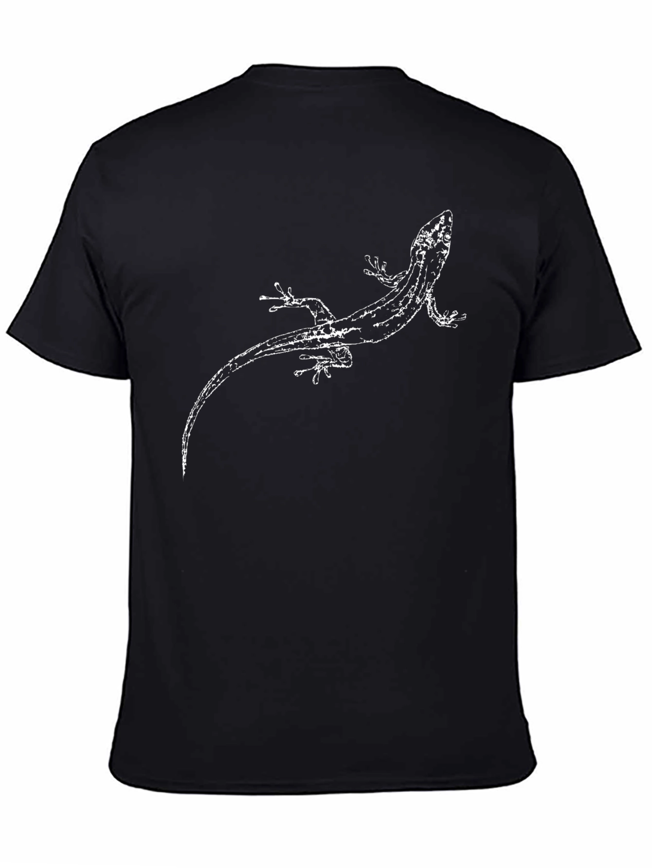 Black Lizard Print Tee - Cool Graphic T-Shirt