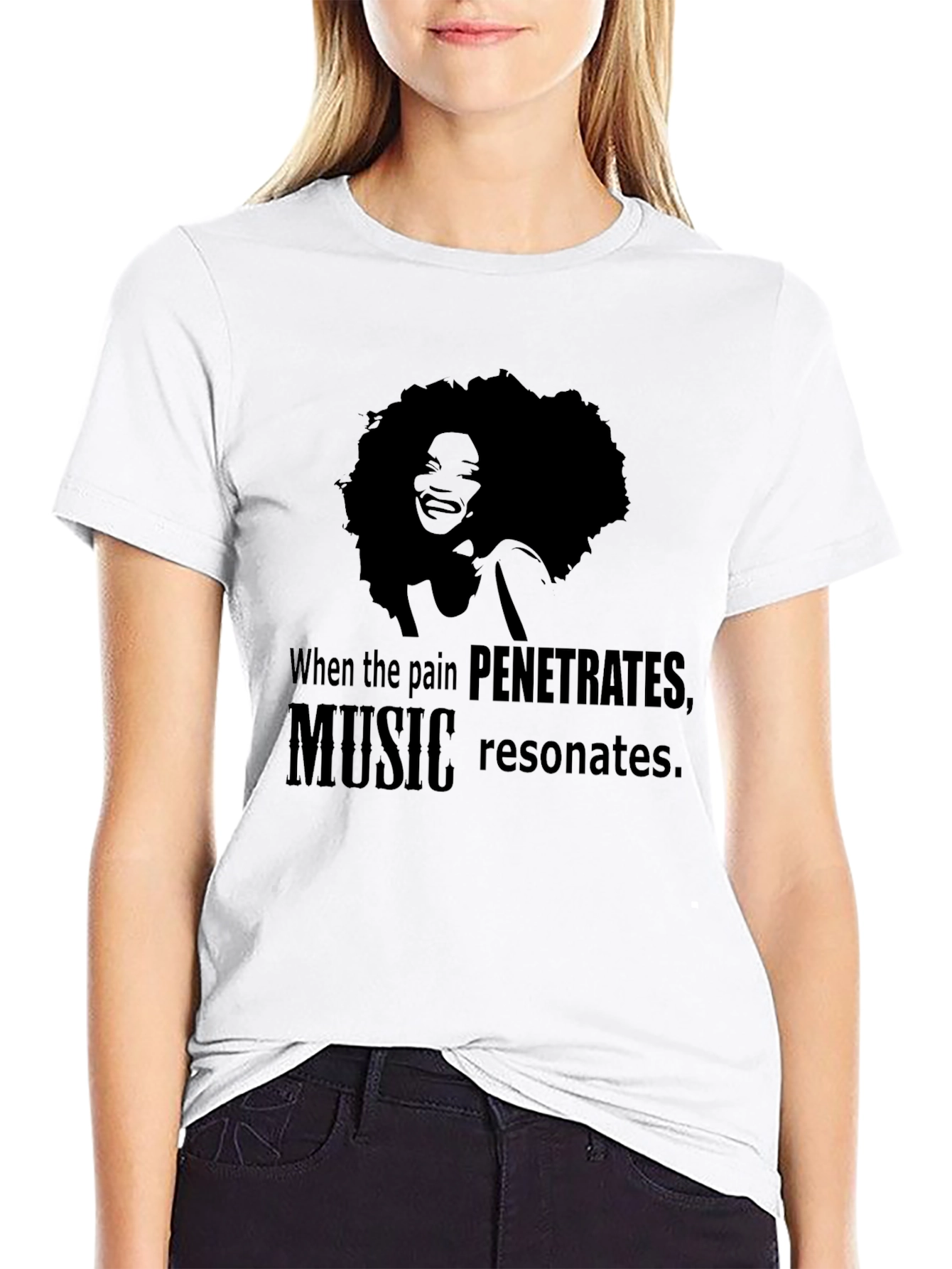Music Resonates T-Shirt Black Graphic Tee