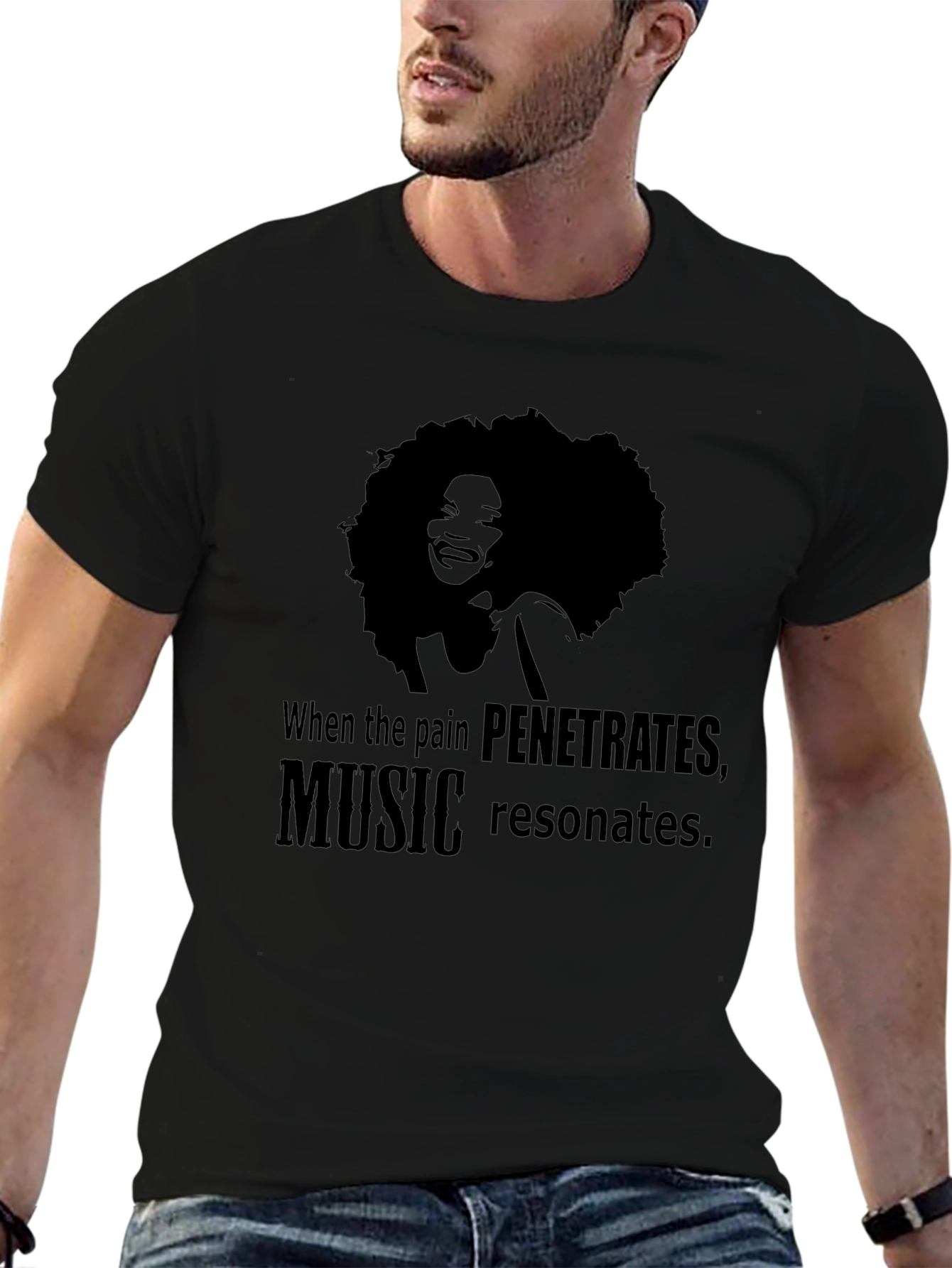 Music Resonates T-Shirt Black Graphic Tee