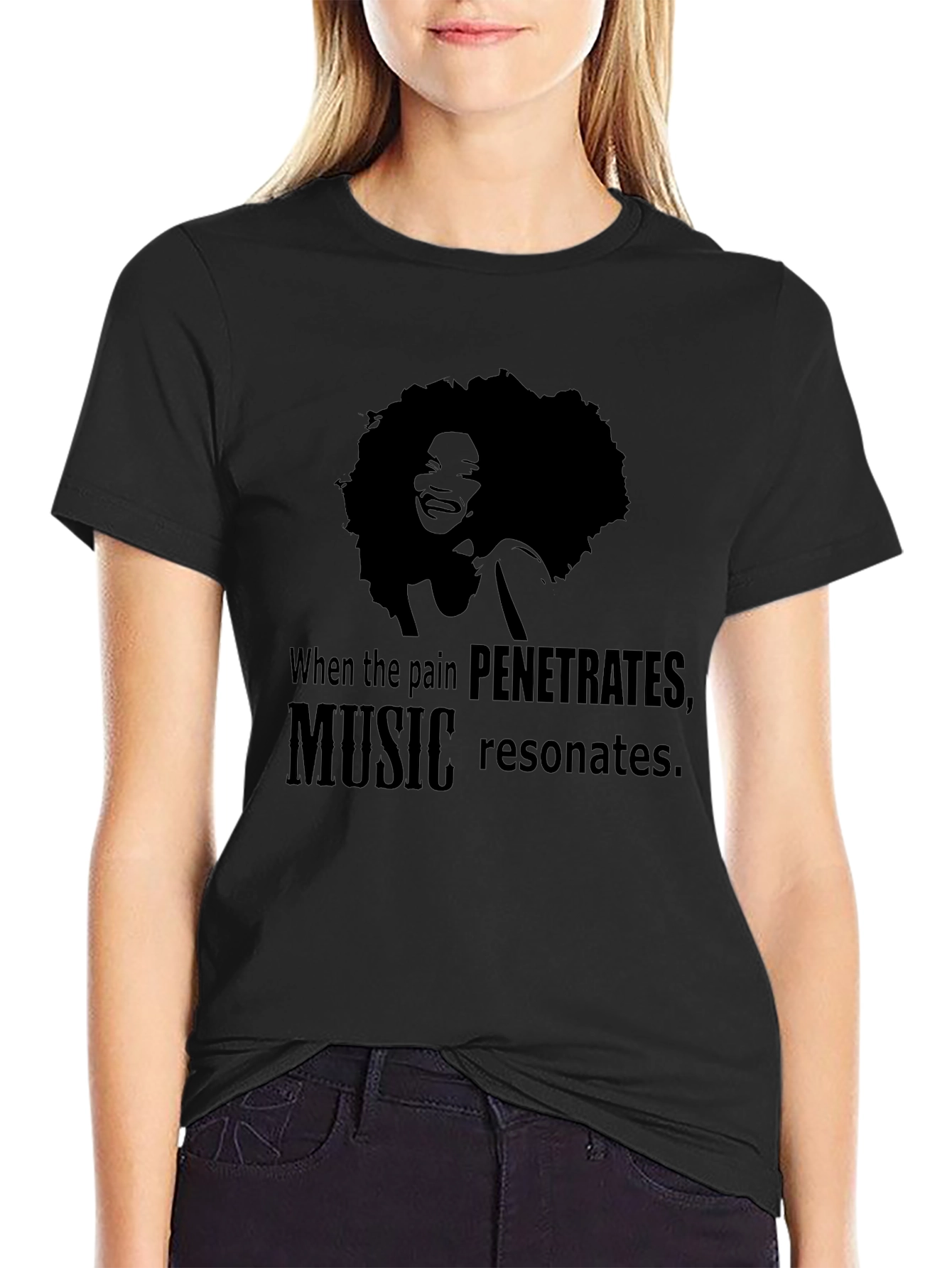 Music Resonates T-Shirt Black Graphic Tee