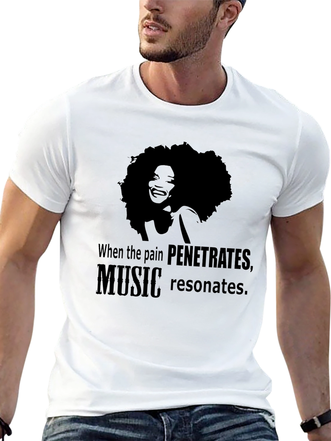 Music Resonates T-Shirt Black Graphic Tee
