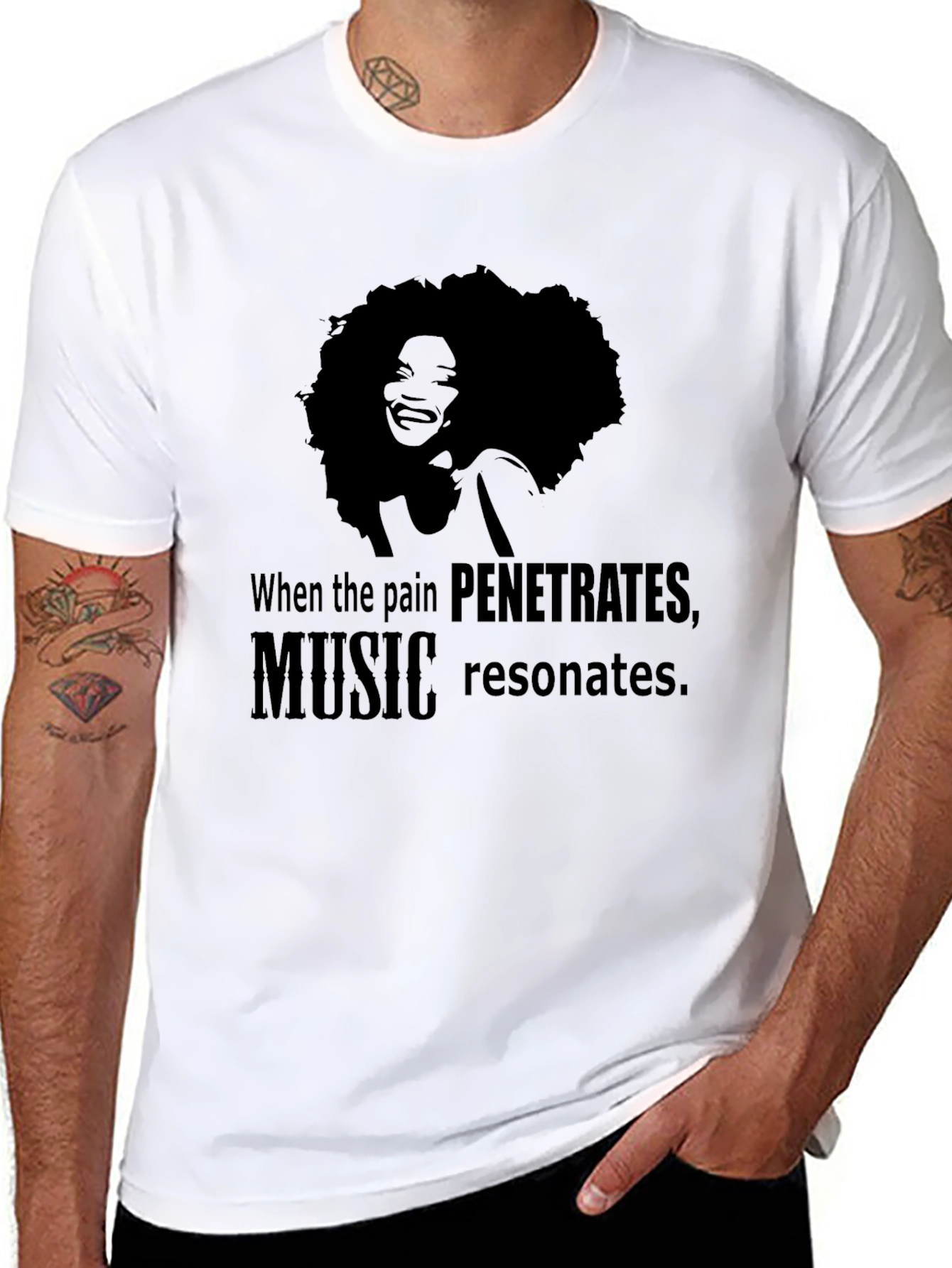 Music Resonates T-Shirt Black Graphic Tee
