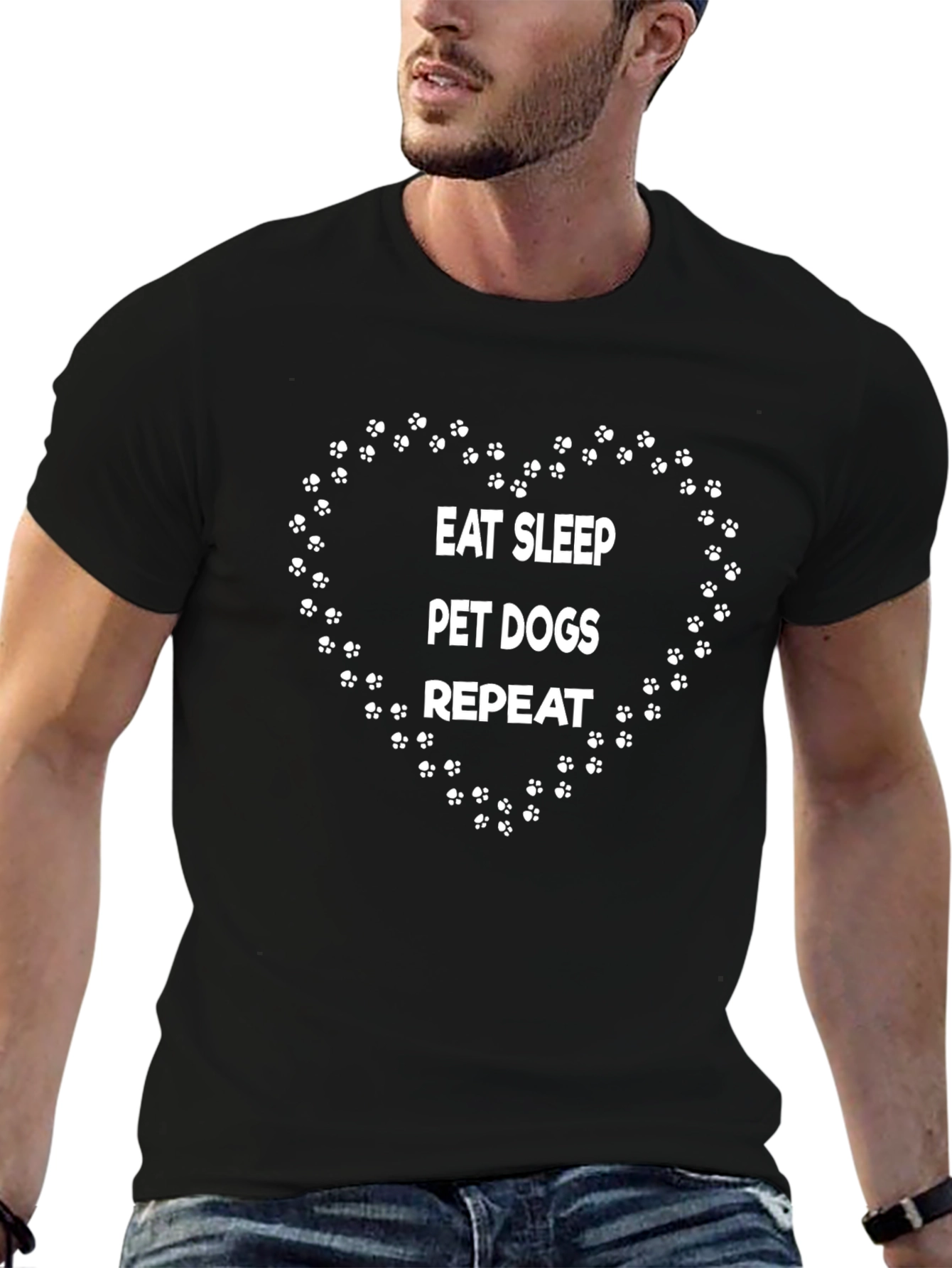 Eat Sleep Pet Dogs Repeat T-Shirt