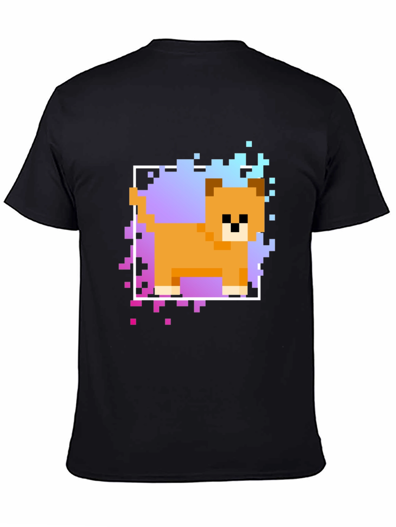 Pixel Dog Graphic T-Shirt - Trendy Casual Wear