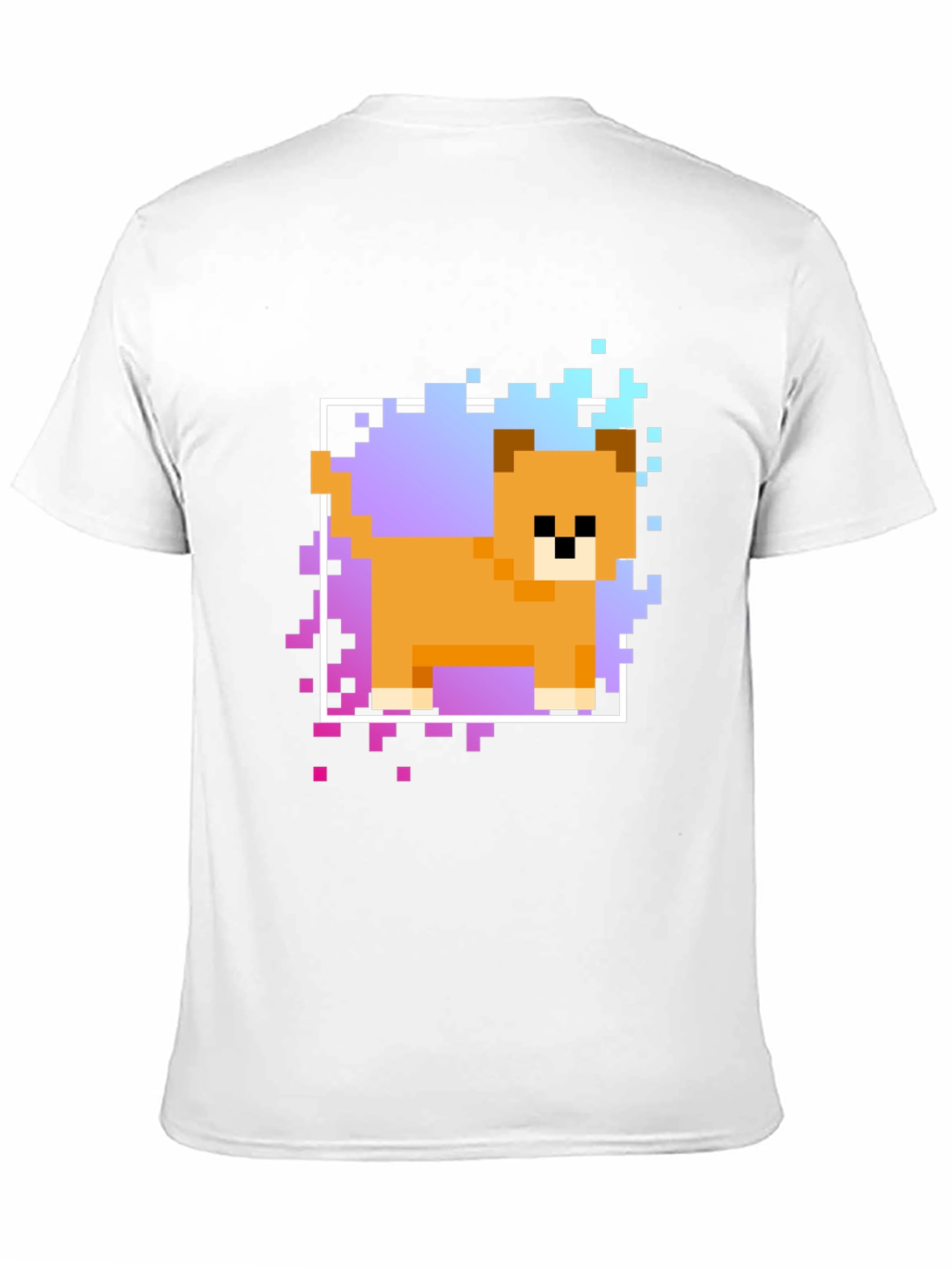 Pixel Dog Graphic T-Shirt - Trendy Casual Wear