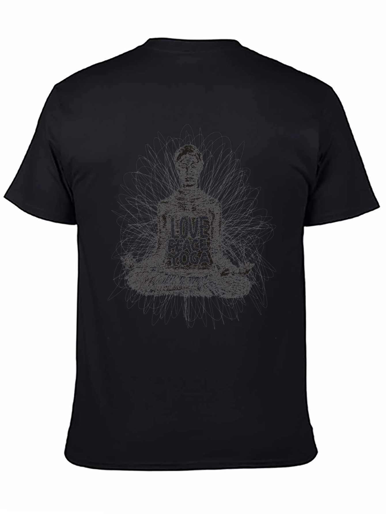 Black Yoga Love Mens T-Shirt